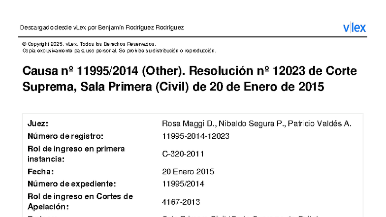 Sentencia Corte Suprema Rol 11995-2014 sobre Reivindicación de ...