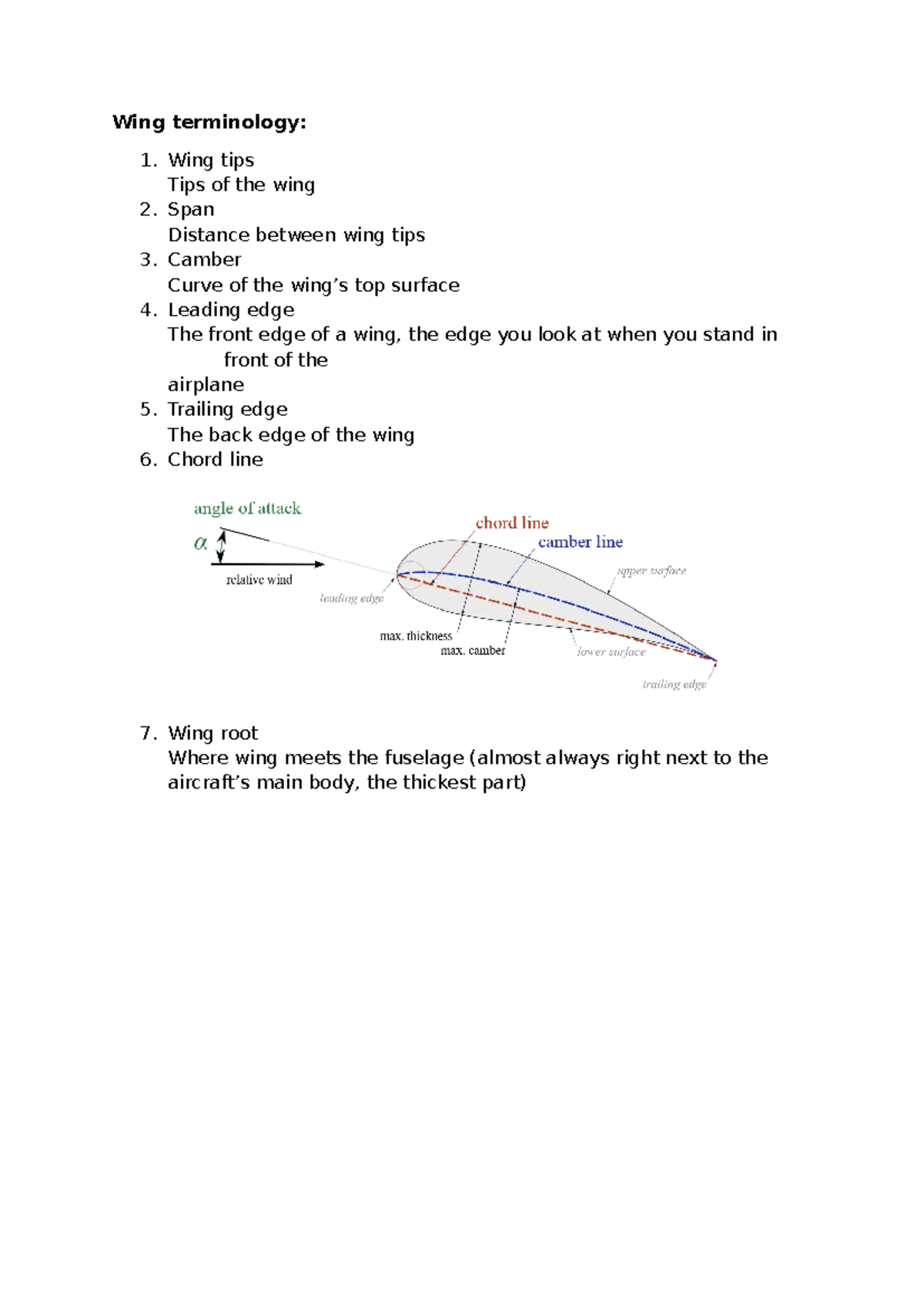 Wing Information: Terminology and Structural Analysis for Project ...