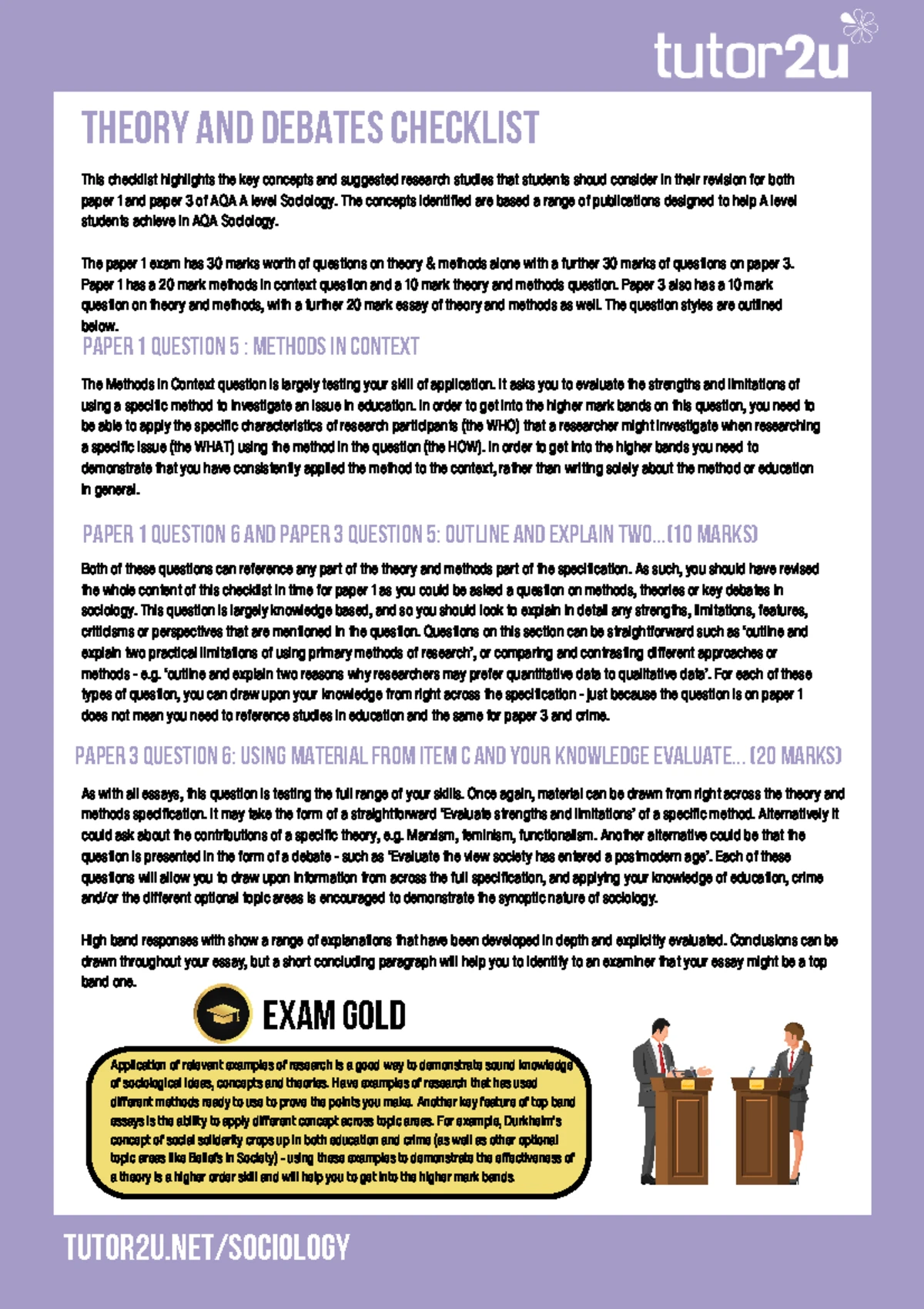 AQA A Level Sociology Revision Flashcards: Theory & Methods Guide - Studocu