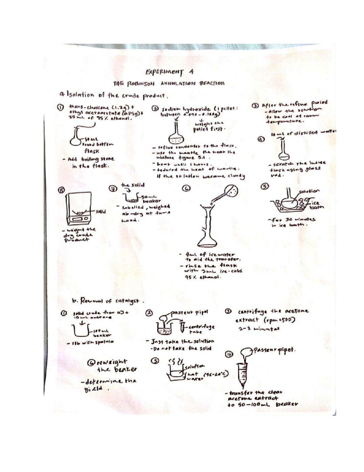 Jotter experim3nt 4 - EXPERIMENT 4 THE ROBINSON ANNULATION REACTION a ...