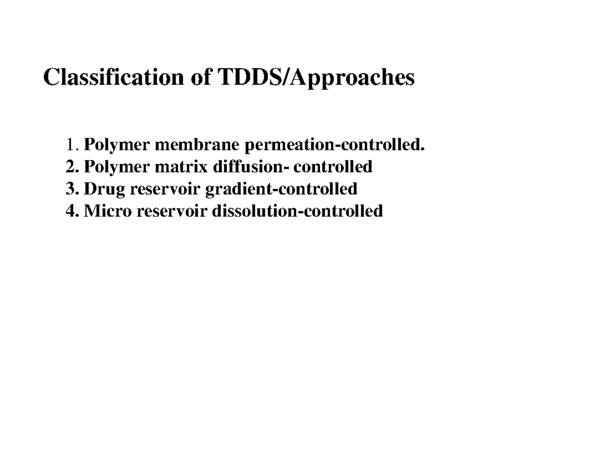 985 TDDS Part 4 - All given - Classification of TDDS/Approaches 1 ...