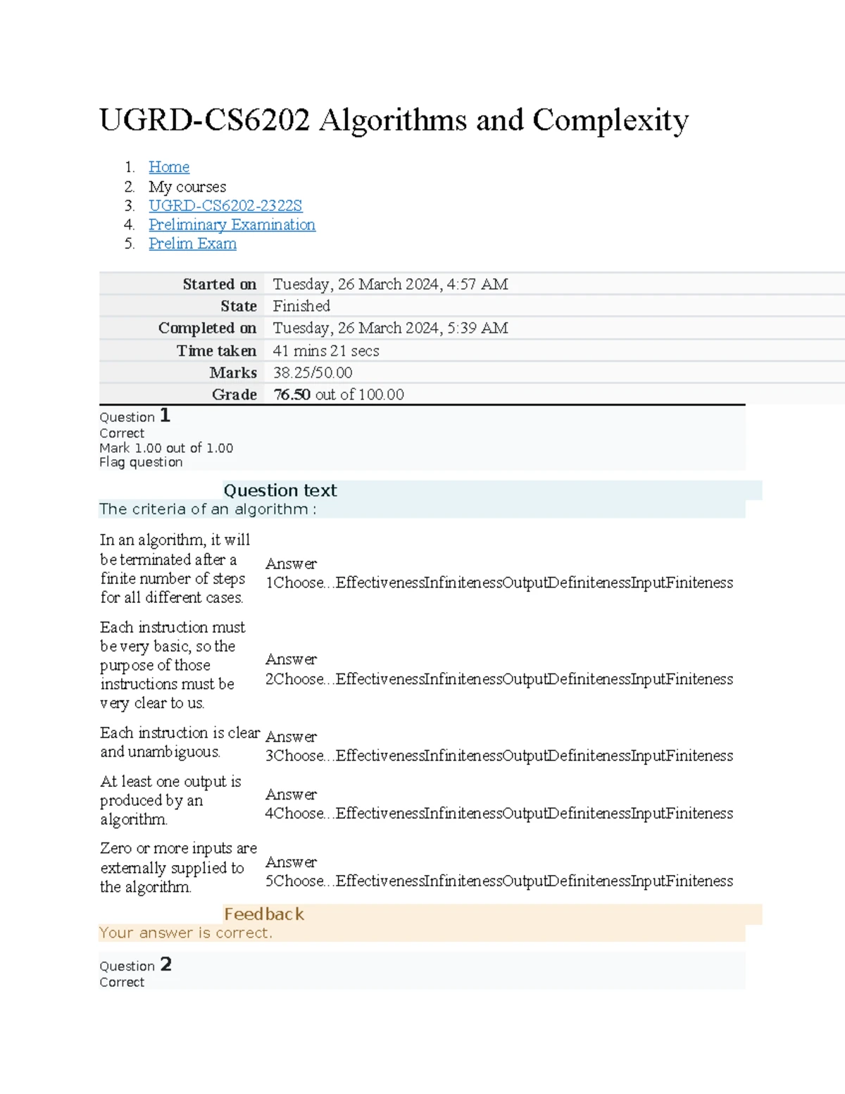 IT6314 Web Application Development 1 Prelim Lab Exam Results Summary ...