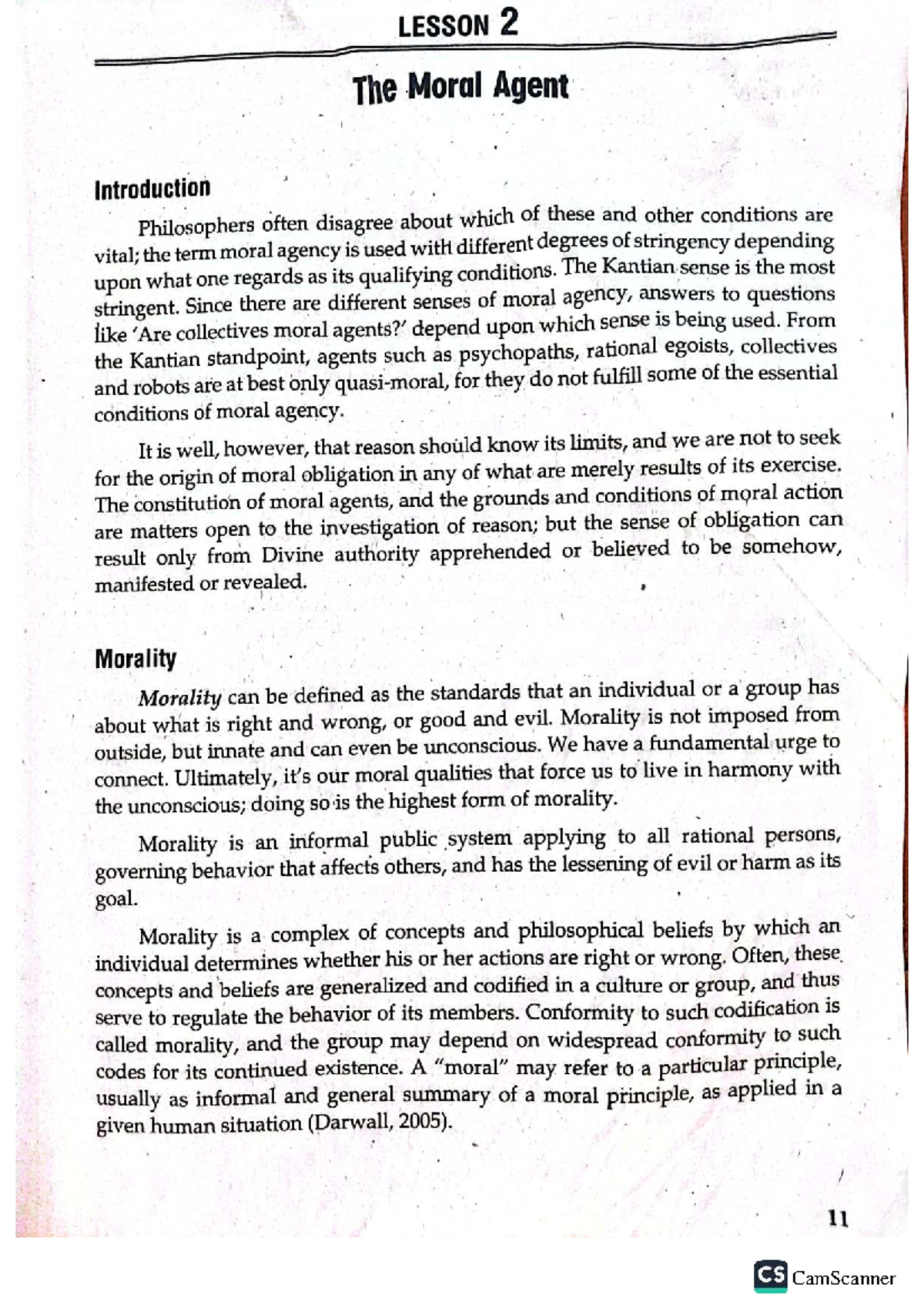GEC8 Module 1 and 2 - Gec 8 - ETHICS - LESSON 2 The Moral Agent ...