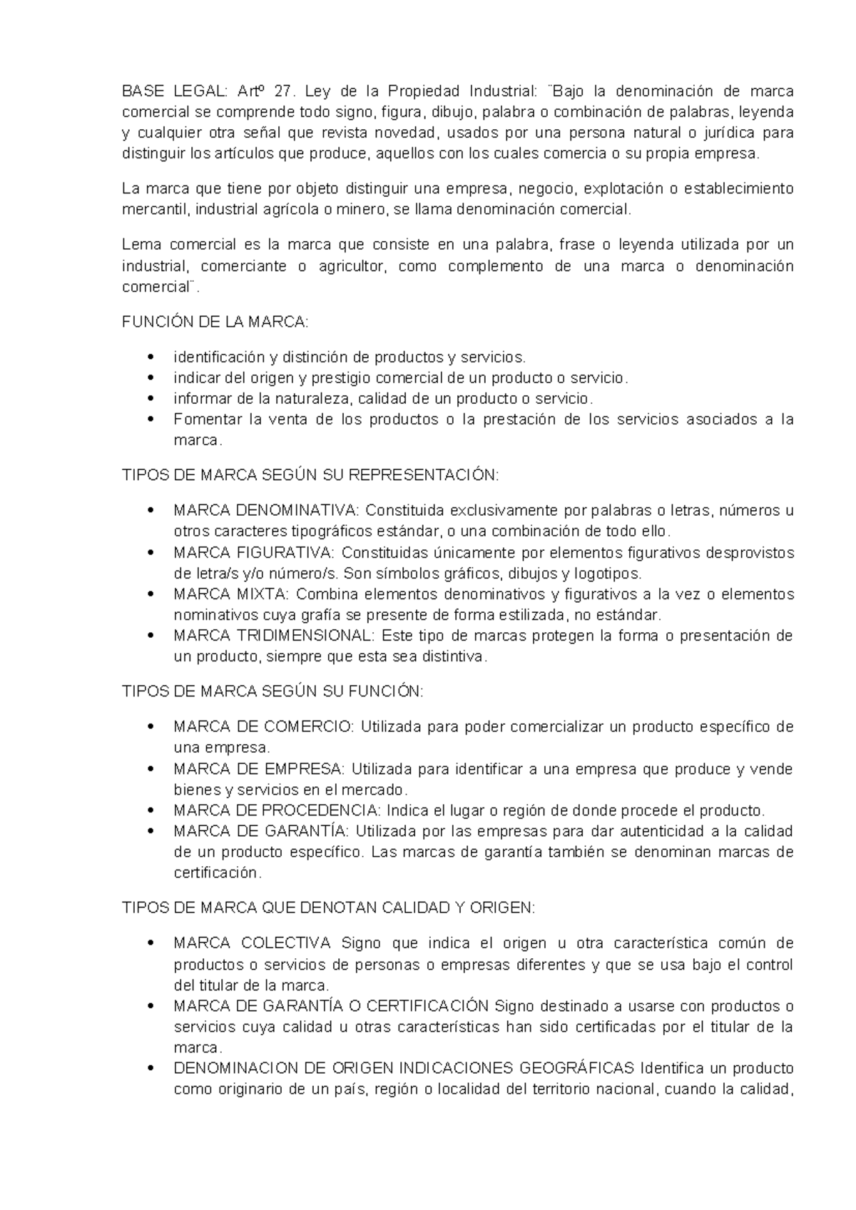 T2 Registro de Marcas: Ley de la Propiedad Industrial y Funciones - Studocu