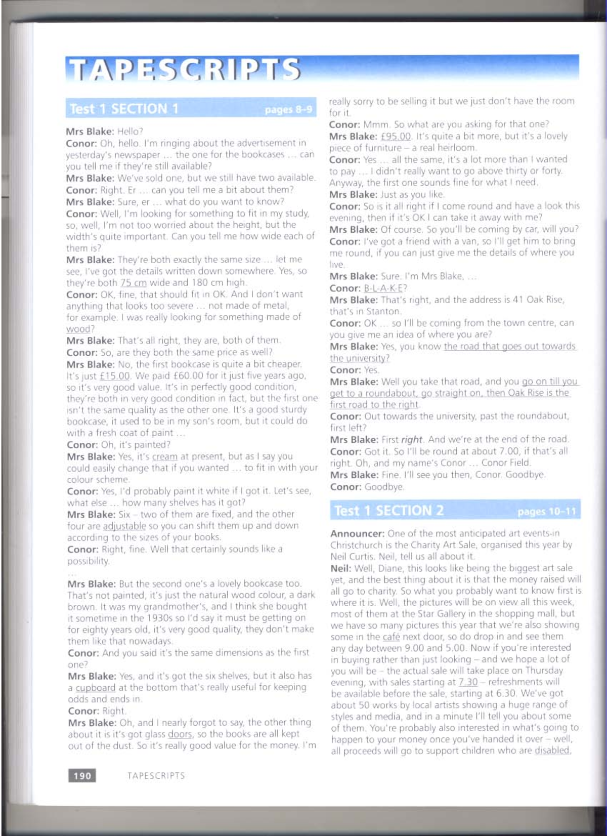 TAPESCRIPTS: Test 1 Sections 1-3 Transcript for Literature Project ...