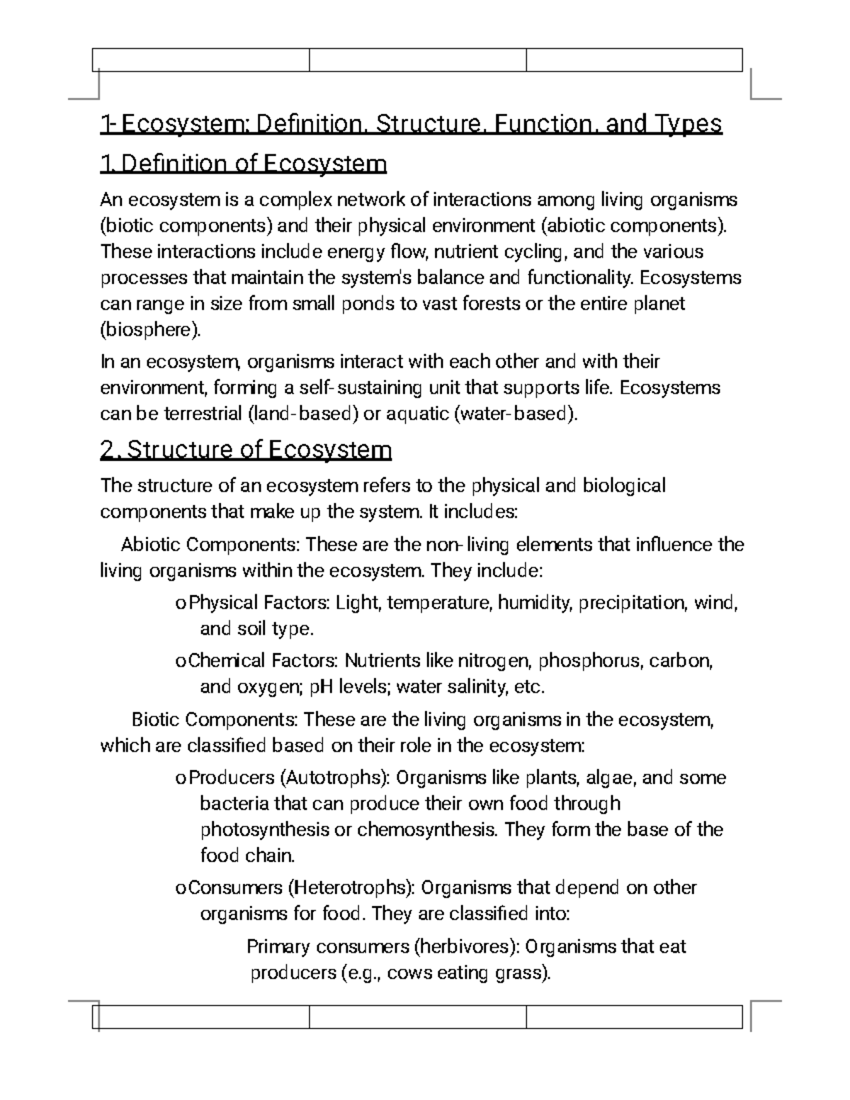DOC-20241202-WA0013 - Ecosystem Structure, Function, and Types Notes ...