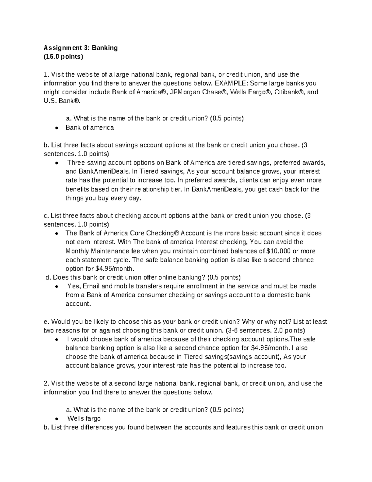 Assignment 3APruitt - work - Assignment 3: Banking (16 points) Visit ...