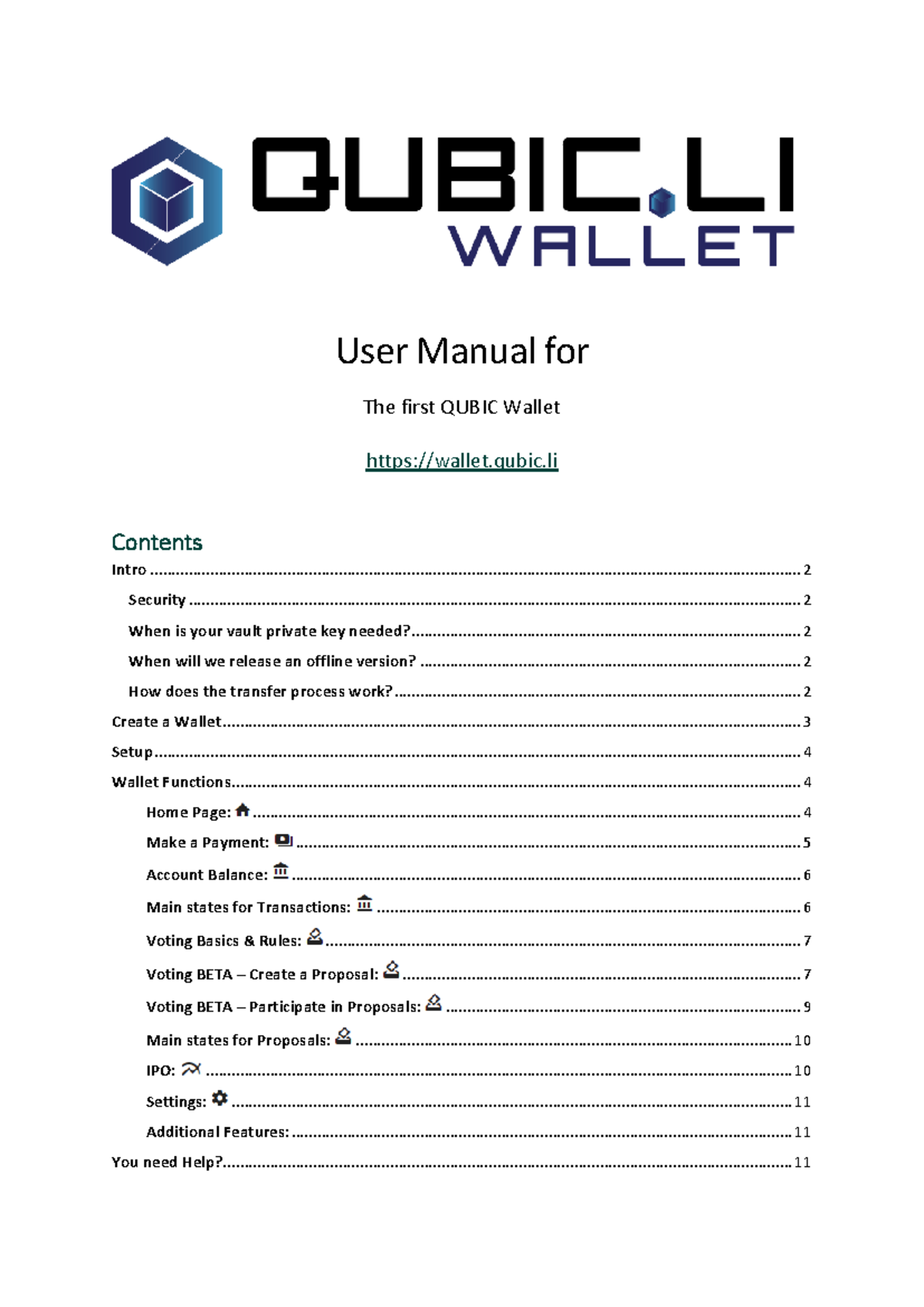 QUBIC Wallet User Manual: Features, Security & Setup Guide - Studocu