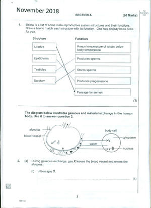 JCE 2020 Science Exam Paper 2 - Botswana Examinations Council - Studocu