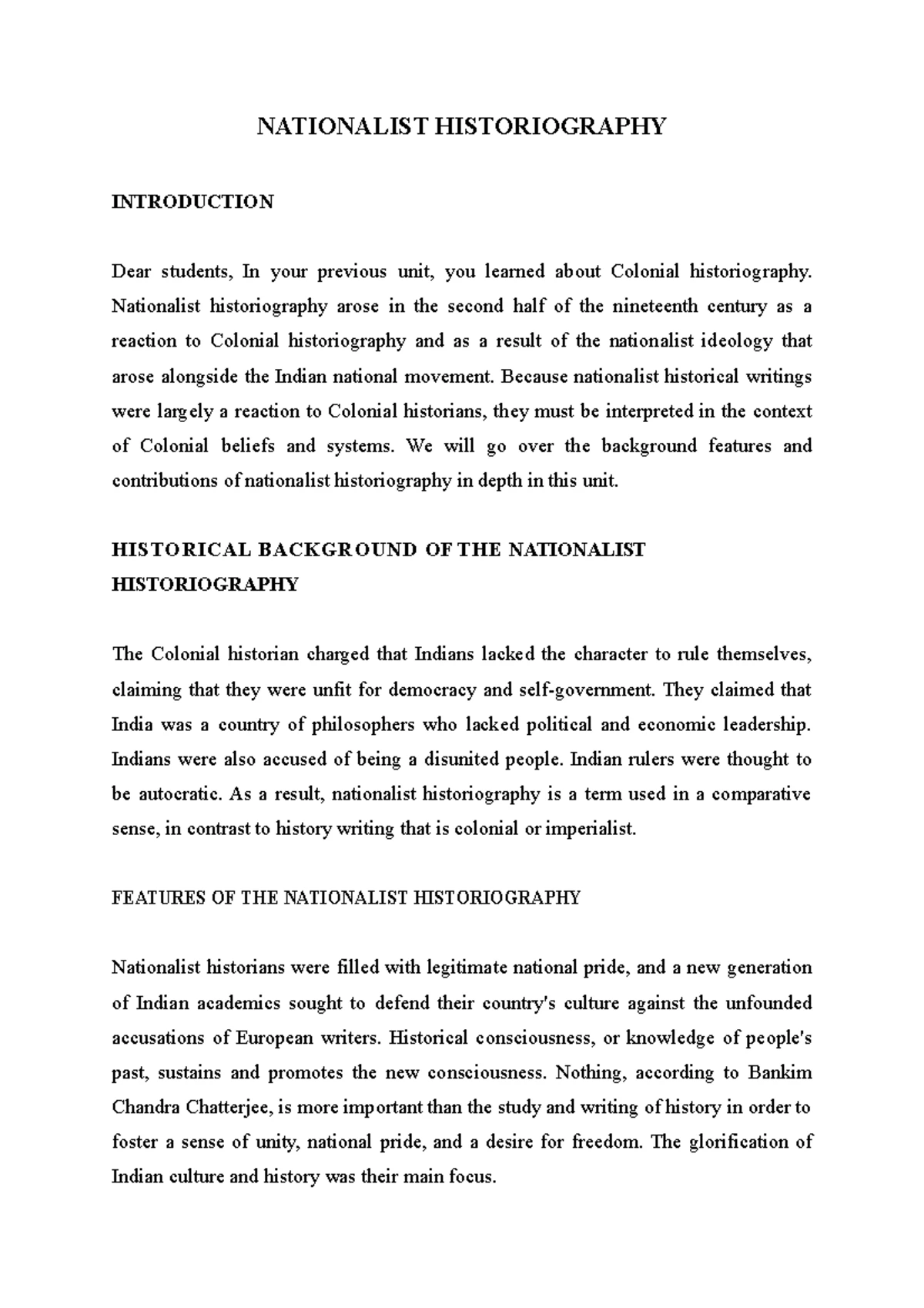Colonial historiography - Colonial historiography: with the arrival of ...