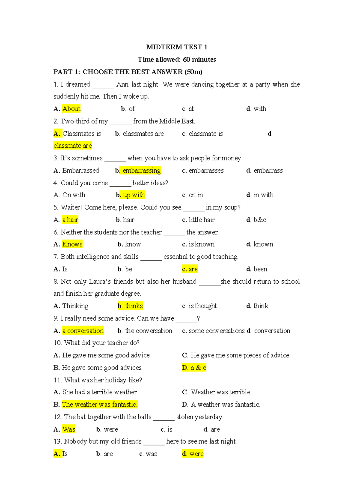Midterm Test 1 - open university - MIDTERM TEST 1 Time allowed: 60 ...