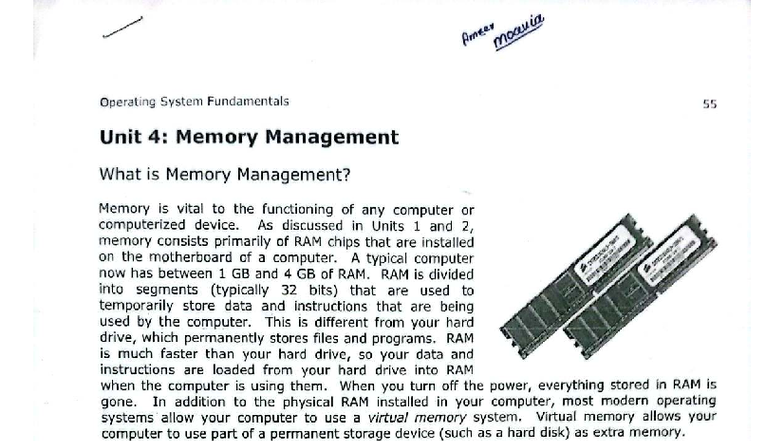 CS Operating System Fundamentals: Unit 4 - Memory Management Overview ...