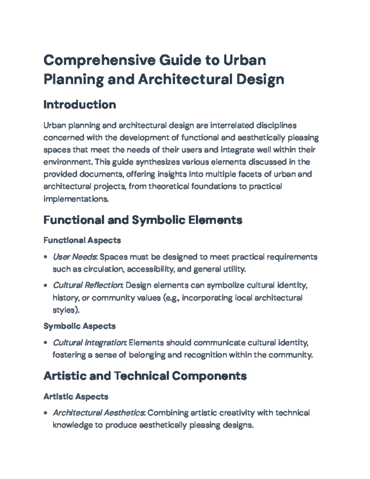 Comprehensive Guide to Urban Planning and Architectural Design ...