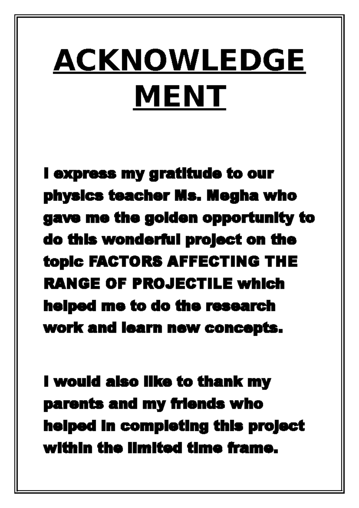 PHY PRO - LOK - ACKNOWLEDGE MENT I express my gratitude to our physics ...