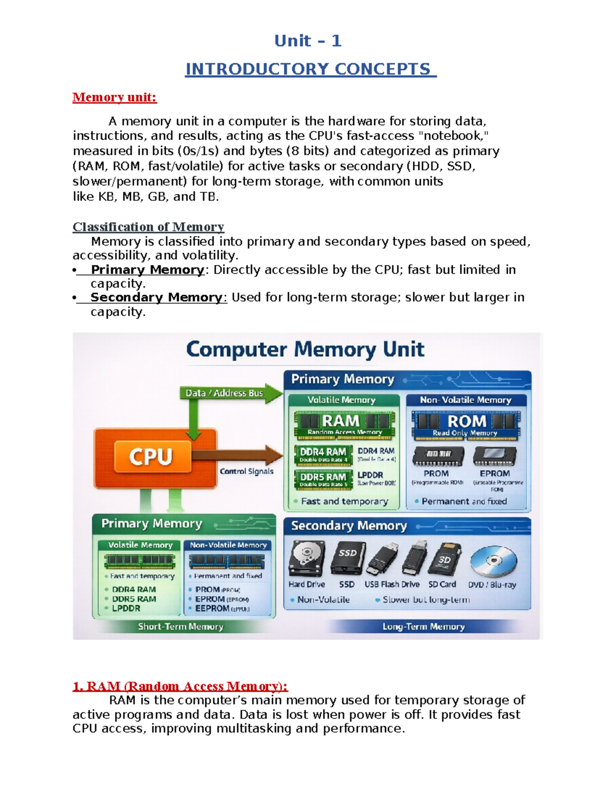 Unit 1: Introductory Concepts in Office Automation (OA101) - Studocu