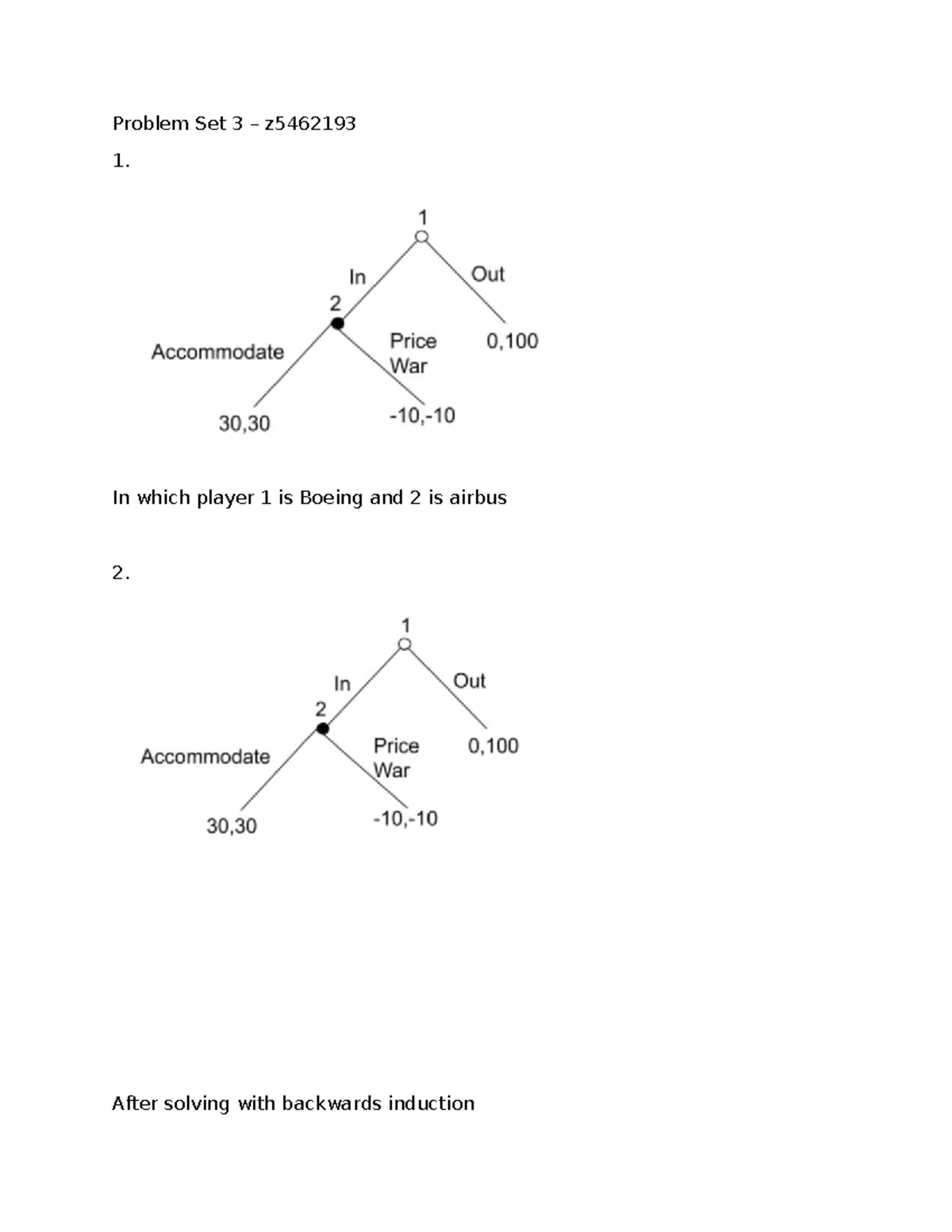 Problem Set 3: Game Theory Analysis of Boeing vs Airbus - Studocu