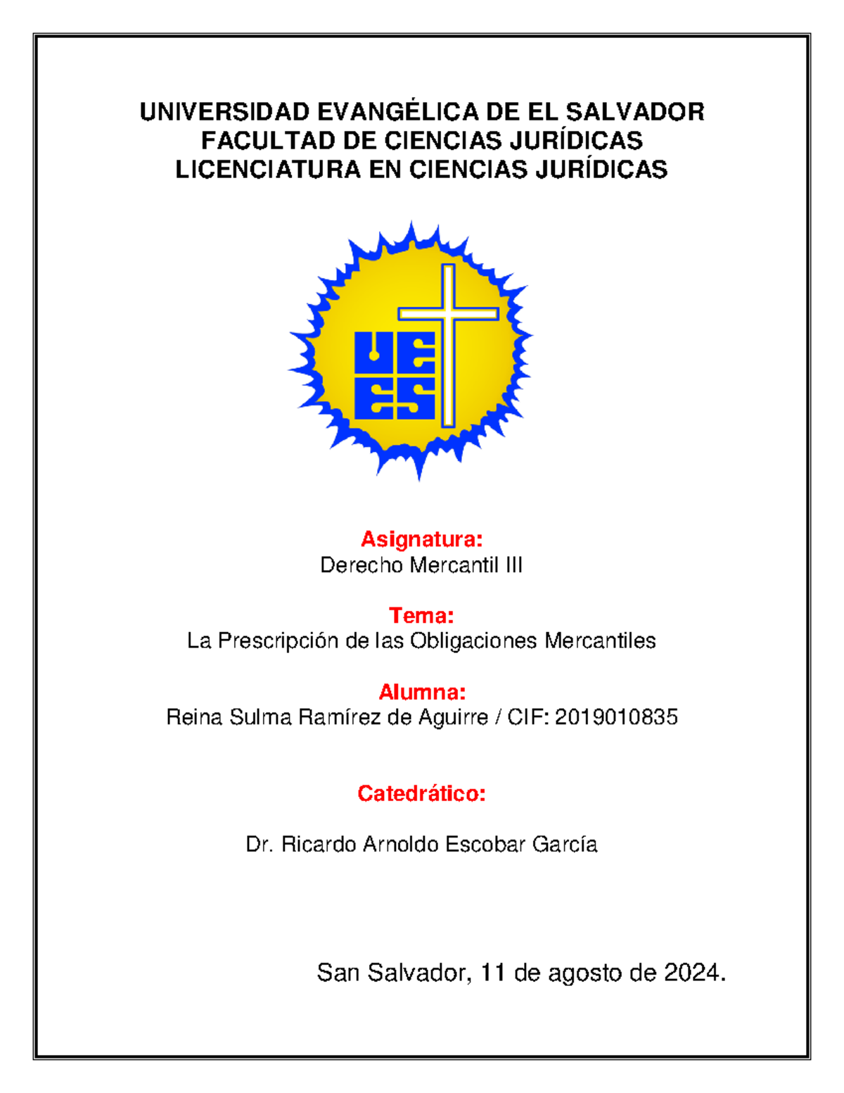 Derecho Mercantil III: La Prescripción de las Obligaciones Mercantiles -  Studocu, image size:1200x1553