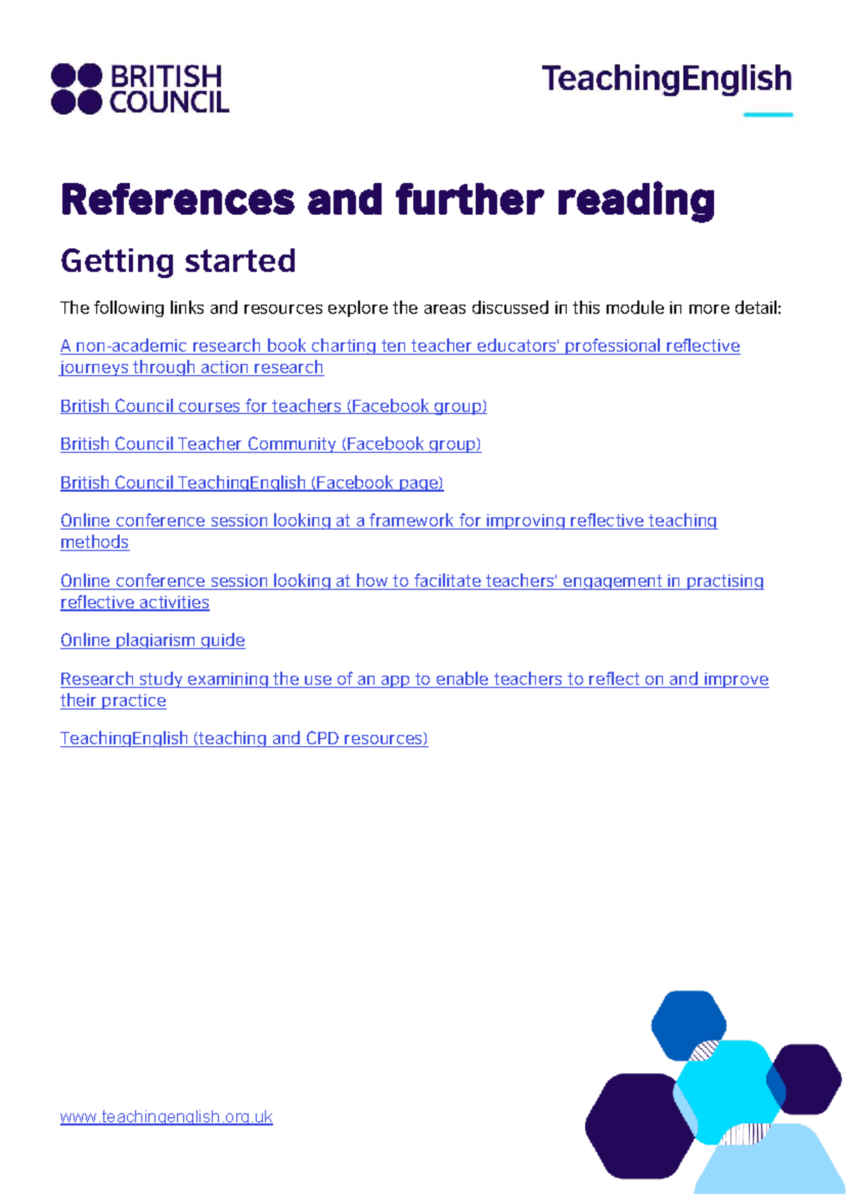 Resources for Getting Started: References & Further Reading - Studocu