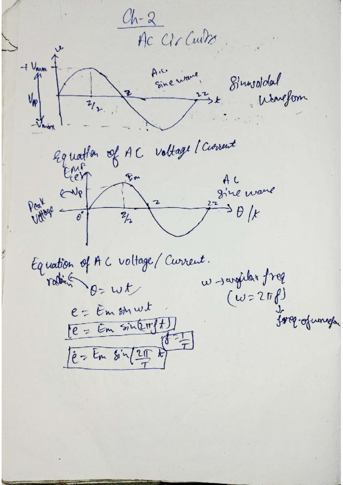 IIT Gurugram AC Circuit Analysis Notes: Voltage, Current, and Power ...