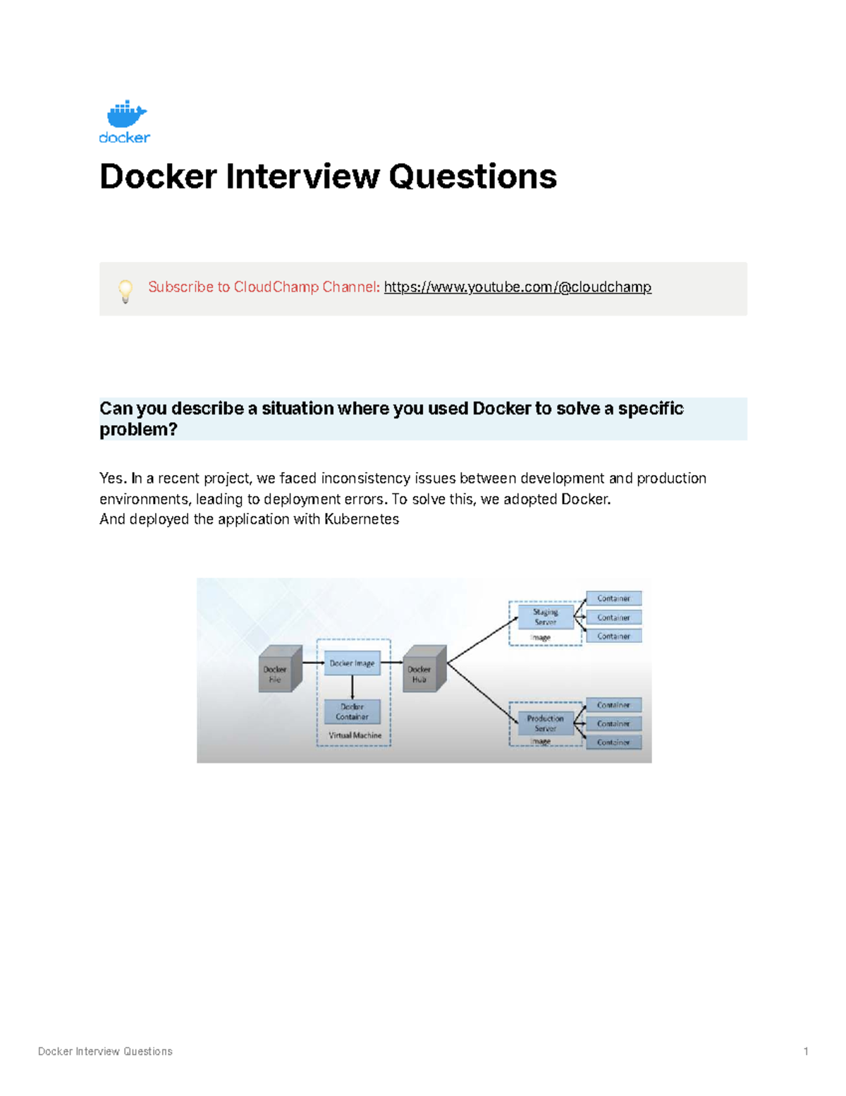 Docker Interview Questions and Answers for DevOps (2024) - Studocu
