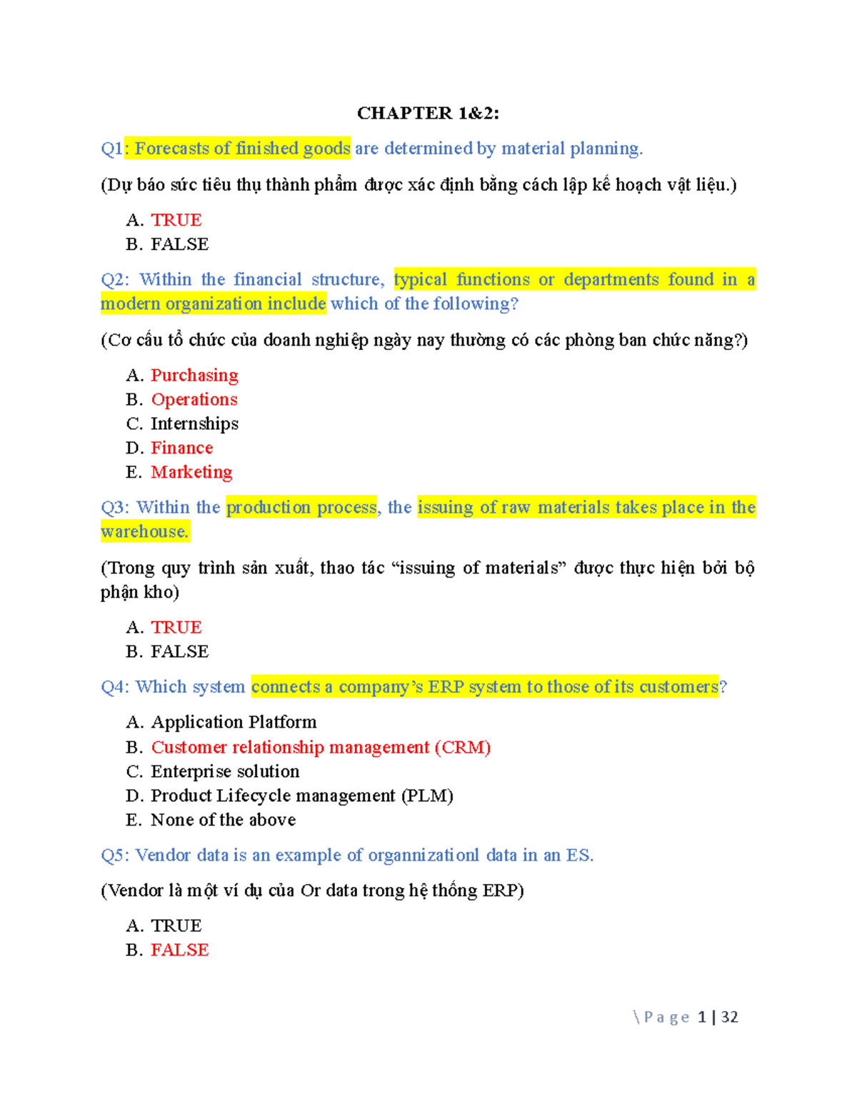 Testbank BIS - Business Information System Exam Questions and Answers ...
