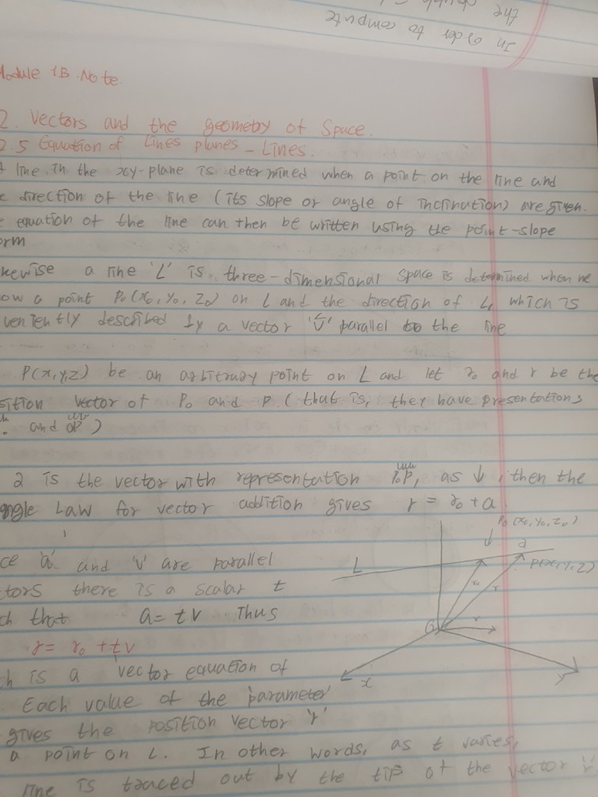 Calculus 3 Week 1B - Lecture Notes on Vectors and Geometry of Space ...