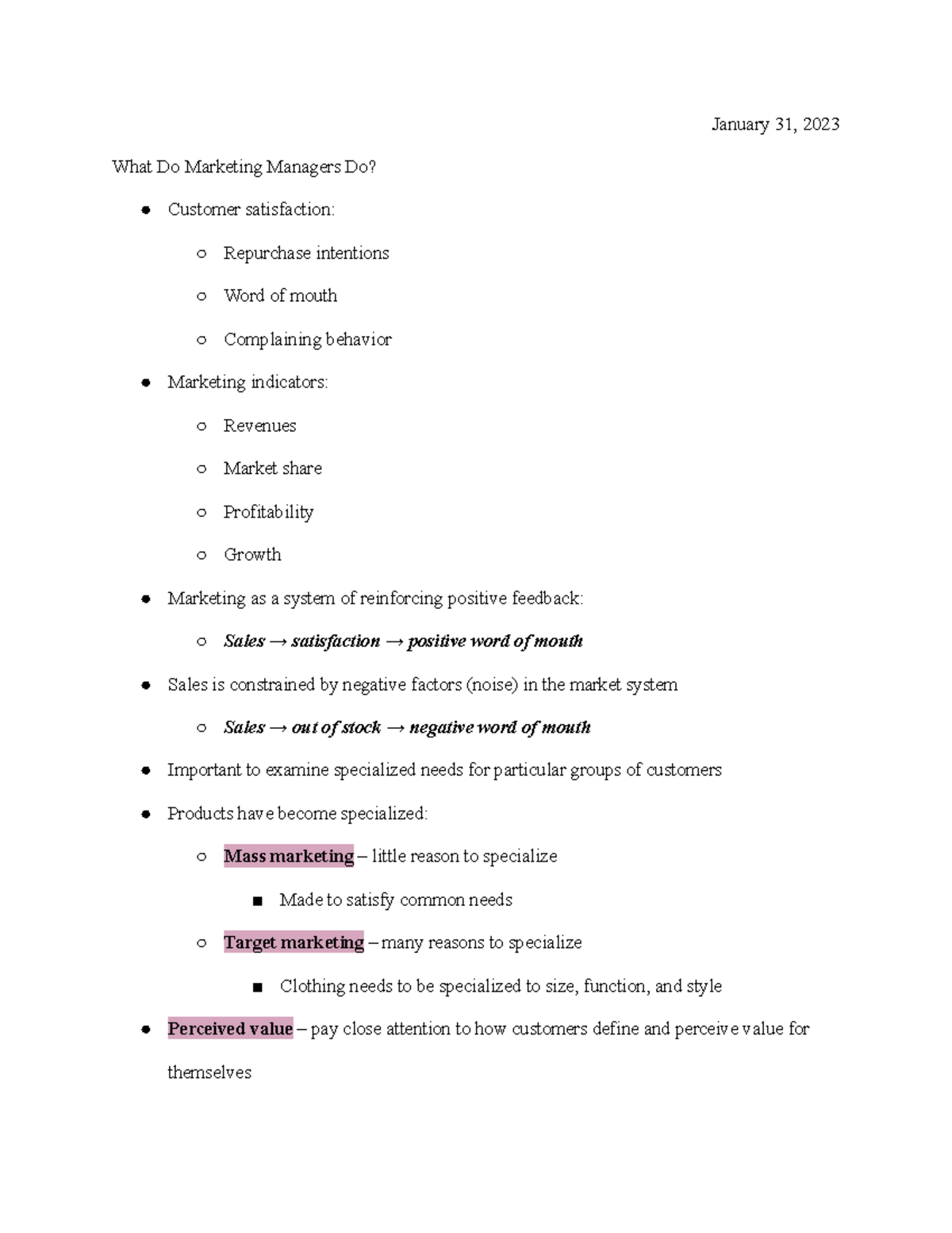 Chapter 2: Roles and Responsibilities of Marketing Managers - Studocu