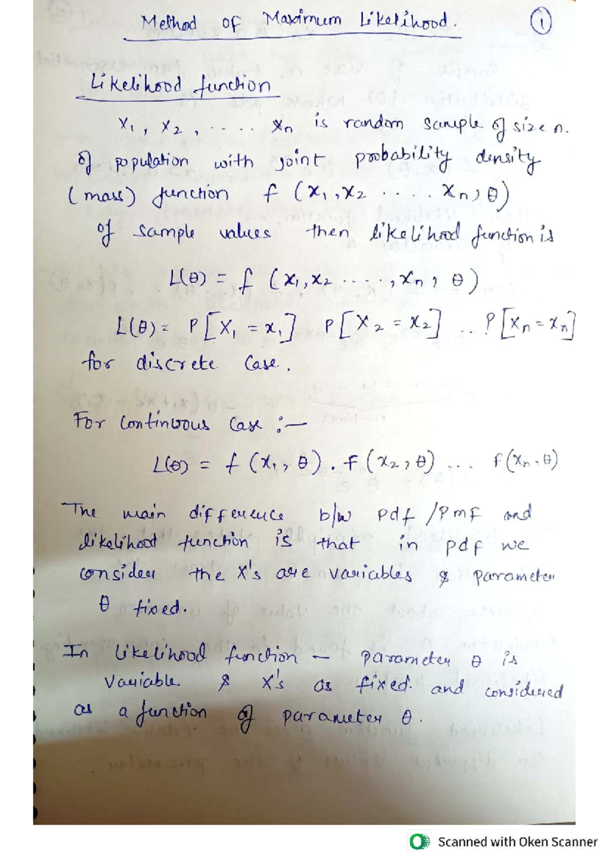 Maximum Likelihood Estimation: Key Concepts and Applications - Studocu