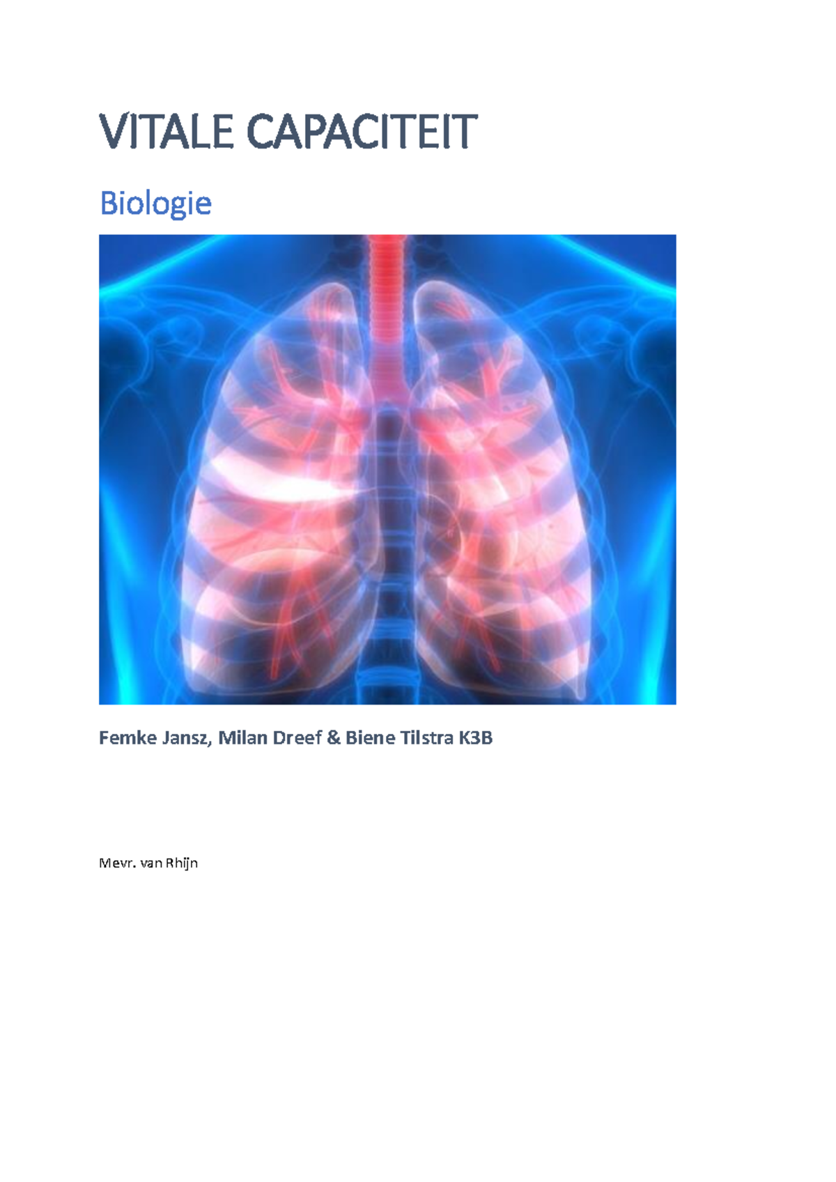 Biologie K3B: Onderzoek naar Vitale Capaciteit en Invloedrijke ...