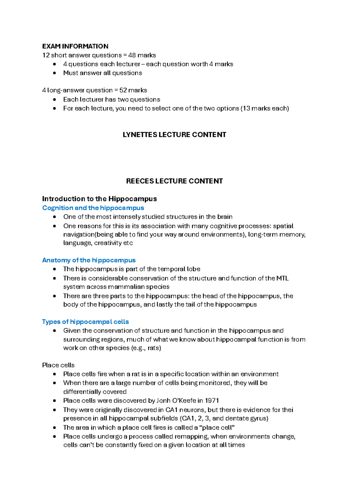 Psych 202 Final Exam Revision: Key Concepts on Memory and Cognition ...