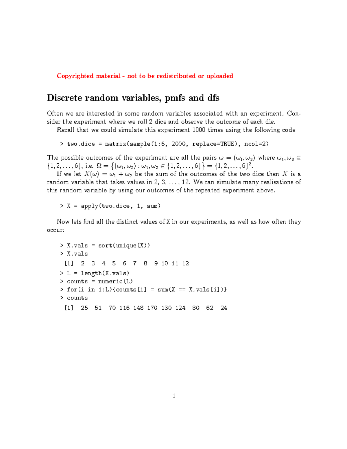 Lab 4: Discrete Random Variables - Database System Materials - Studocu