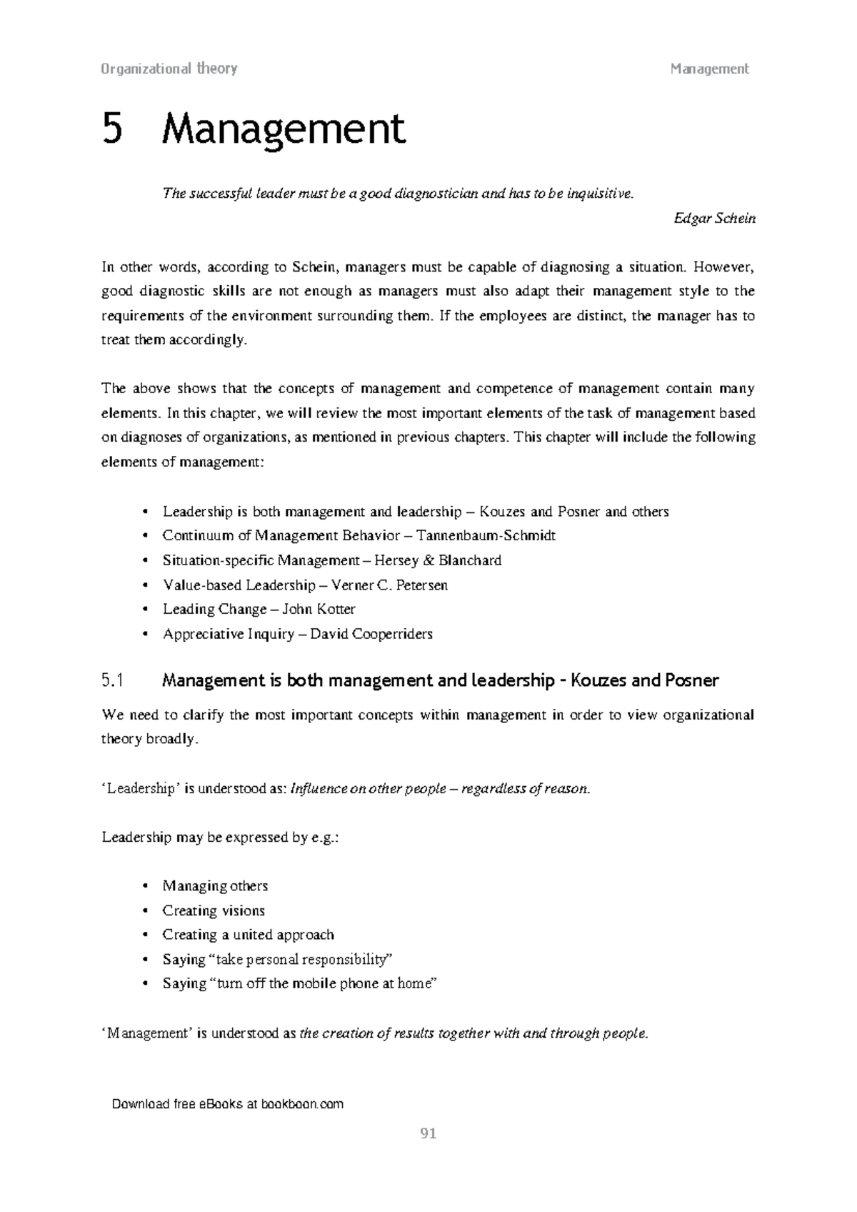 Organizational Theory (2006) - Chapter 5: Management Insights - Studocu