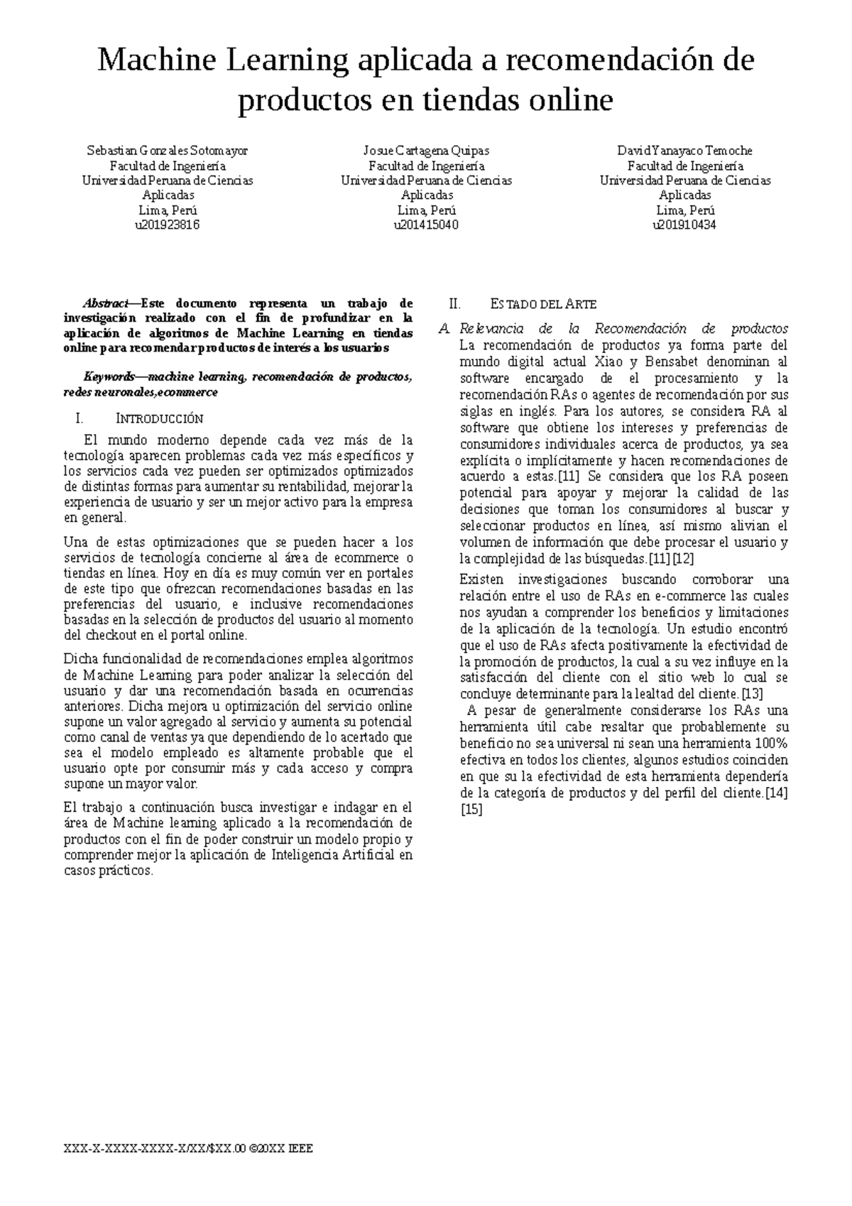 TP IA - Trabajo parcial - Machine Learning aplicada a recomendación de ...