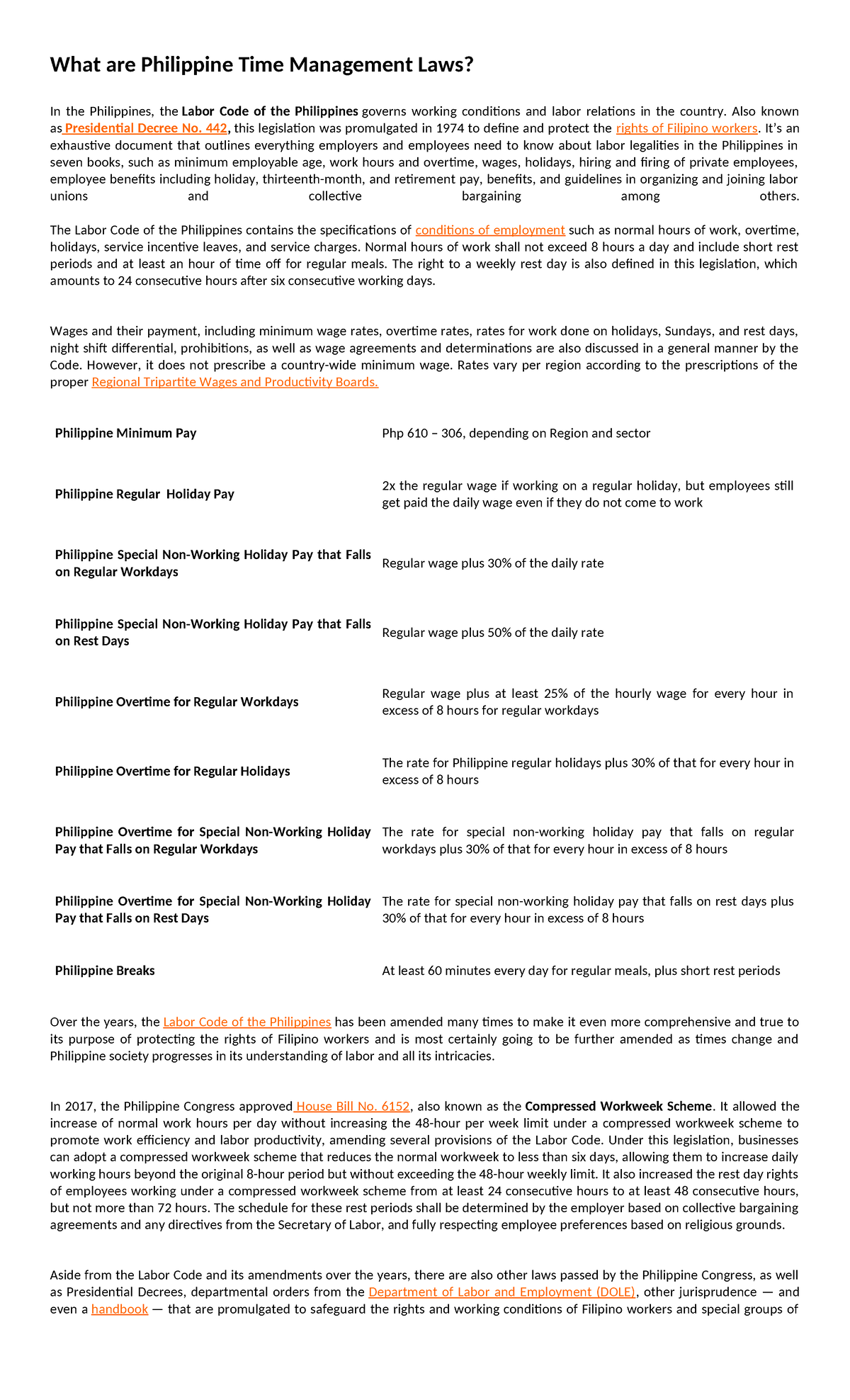 Understanding Philippine Labor Law: Time Management & Employee Rights ...
