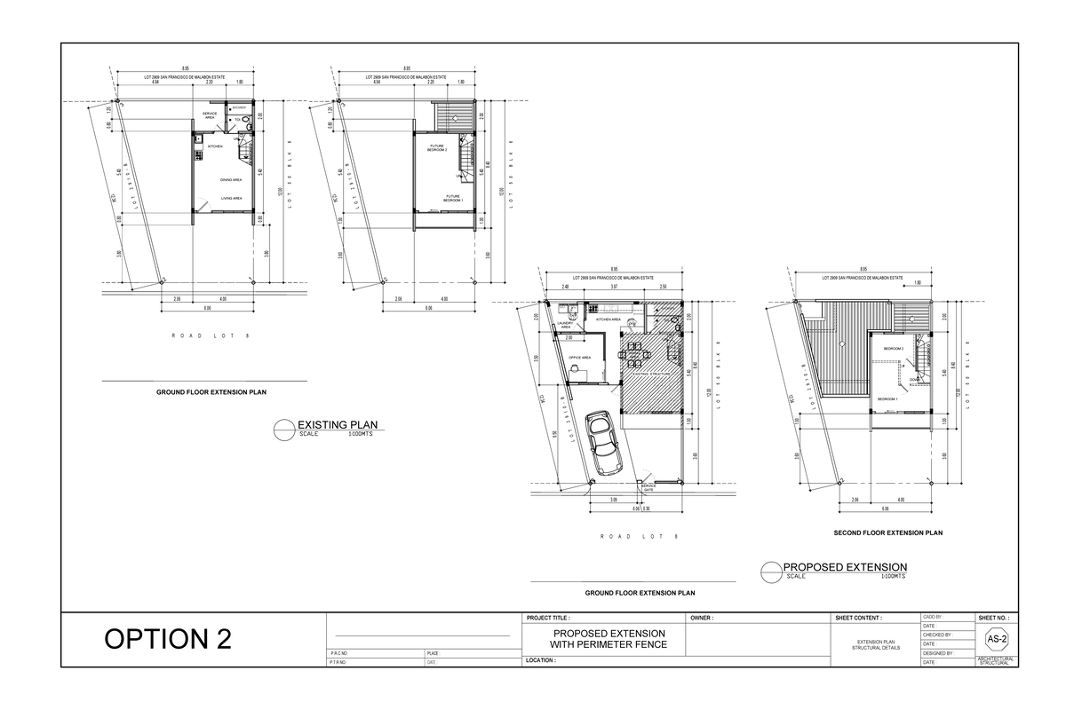 Extension Plan - Option 2 for Lot 2909 San Francisco de Malabon Estate ...