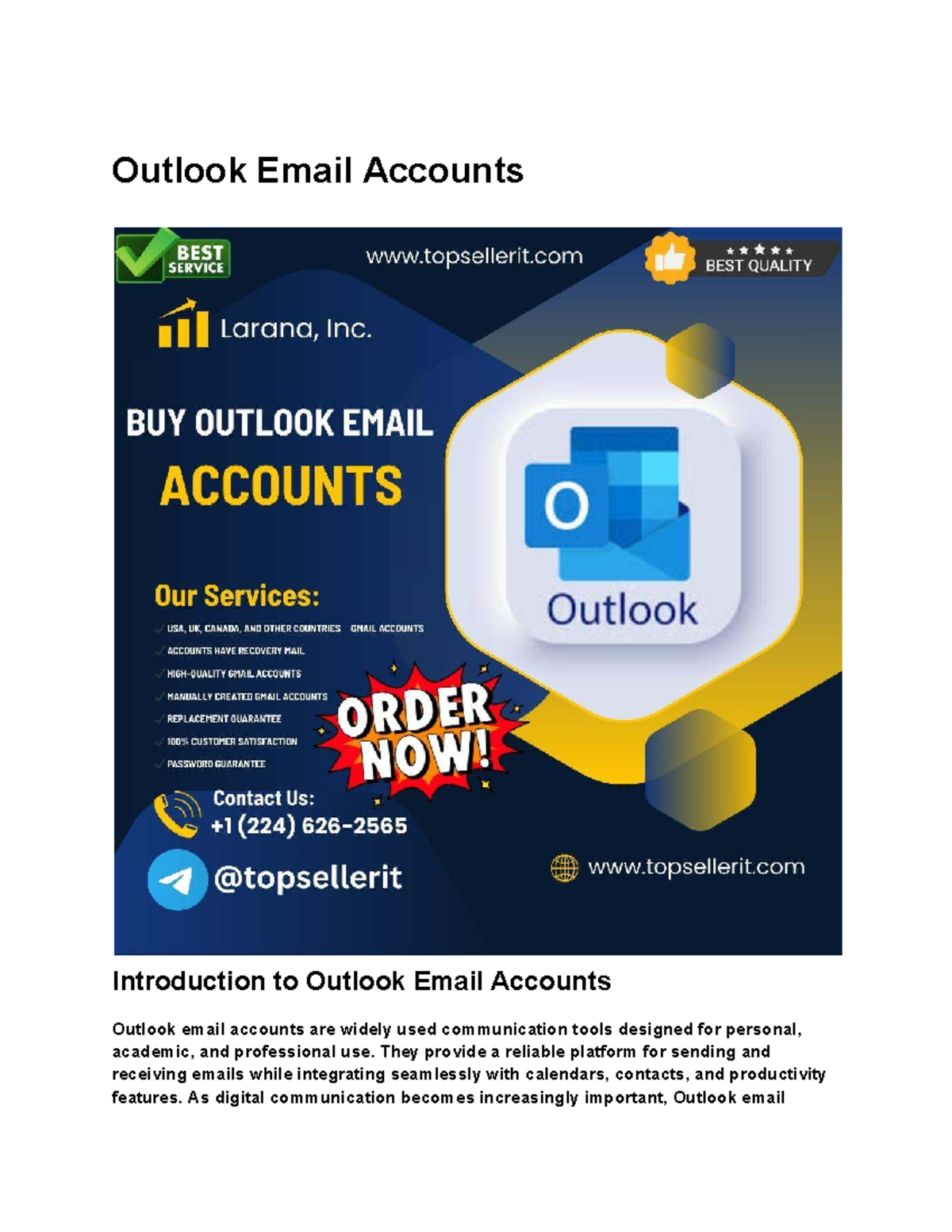 Outlook Email Accounts: A Comprehensive Guide to Management and Use ...