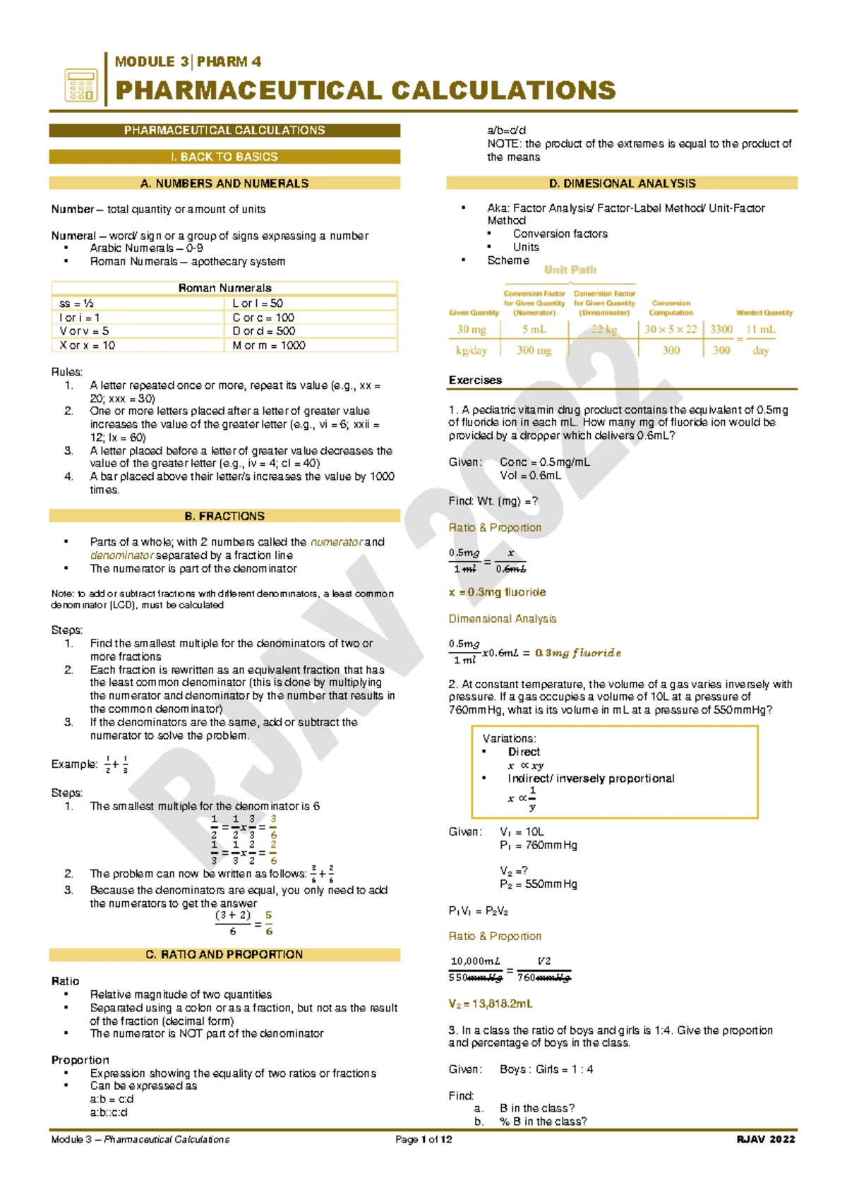 Pharma 1 Prelims: Key Concepts in Pharmacology and Pharmacokinetics ...