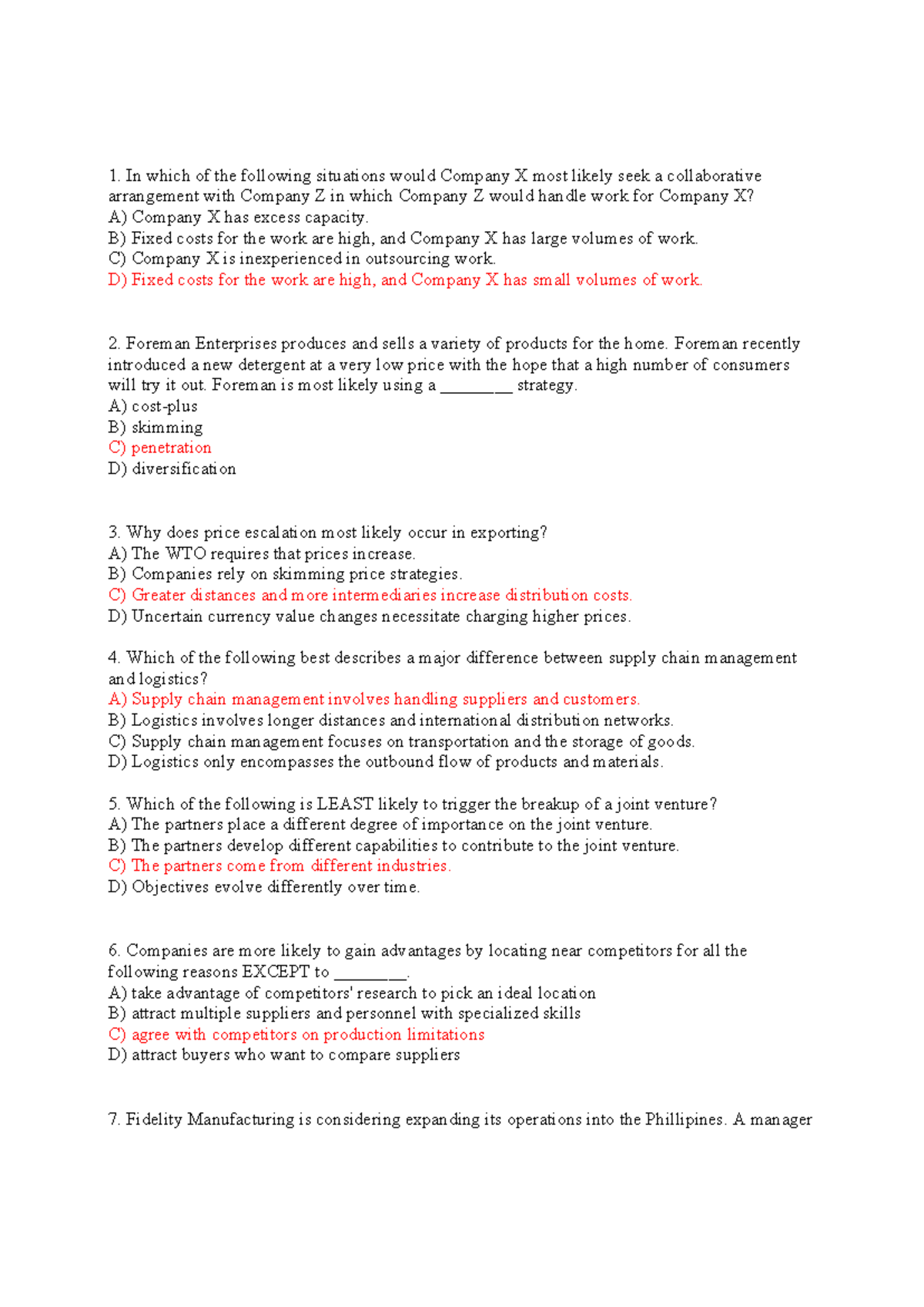 Key to Final Exam - International Business Strategies (IBS 101) - Studocu