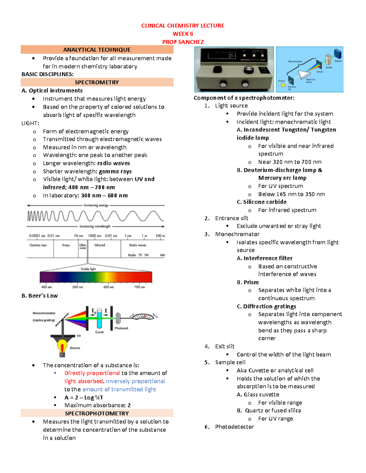 Analytical Techniques in Clinical Chemistry - CLINICAL CHEMISTRY 1 ...