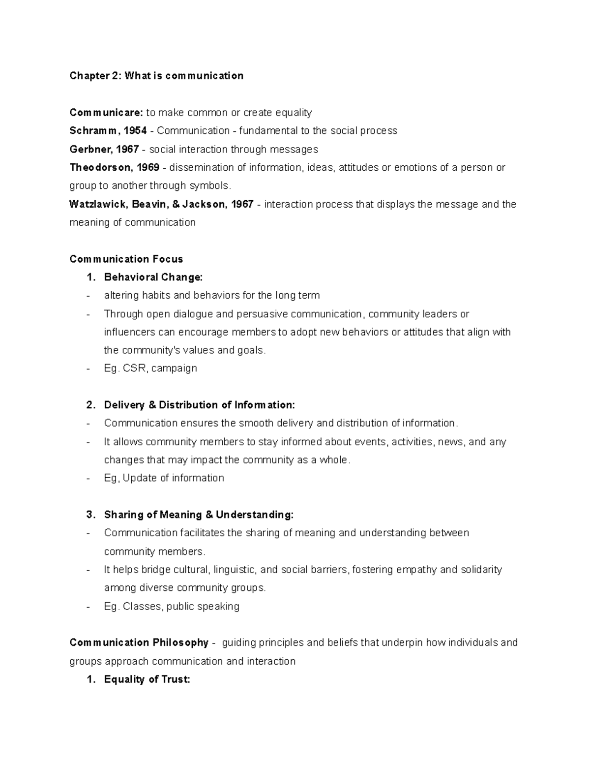 Chapter 2: Understanding Communication Principles and Functions - Studocu