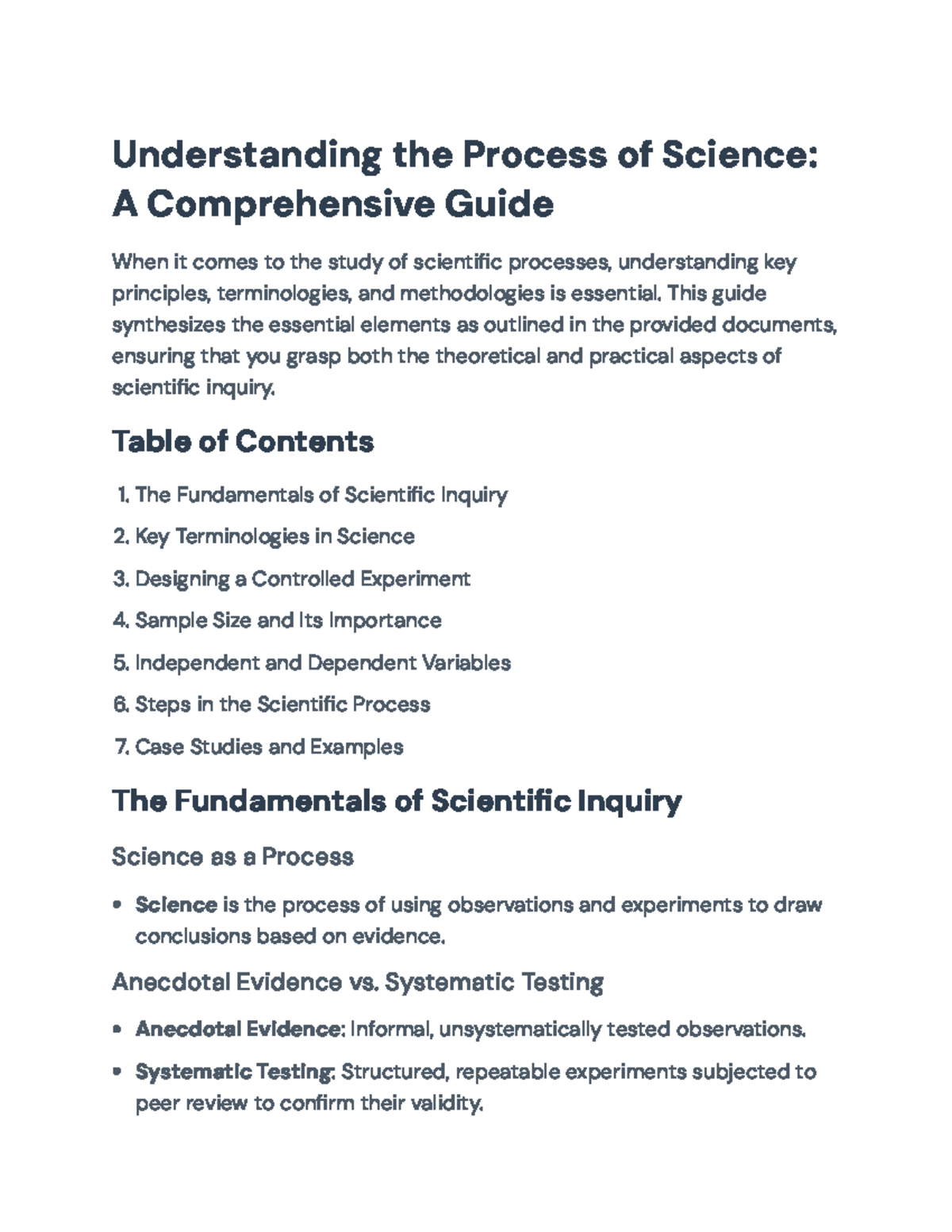 Understanding the Scientific Process: A Guide for Research Methodology ...