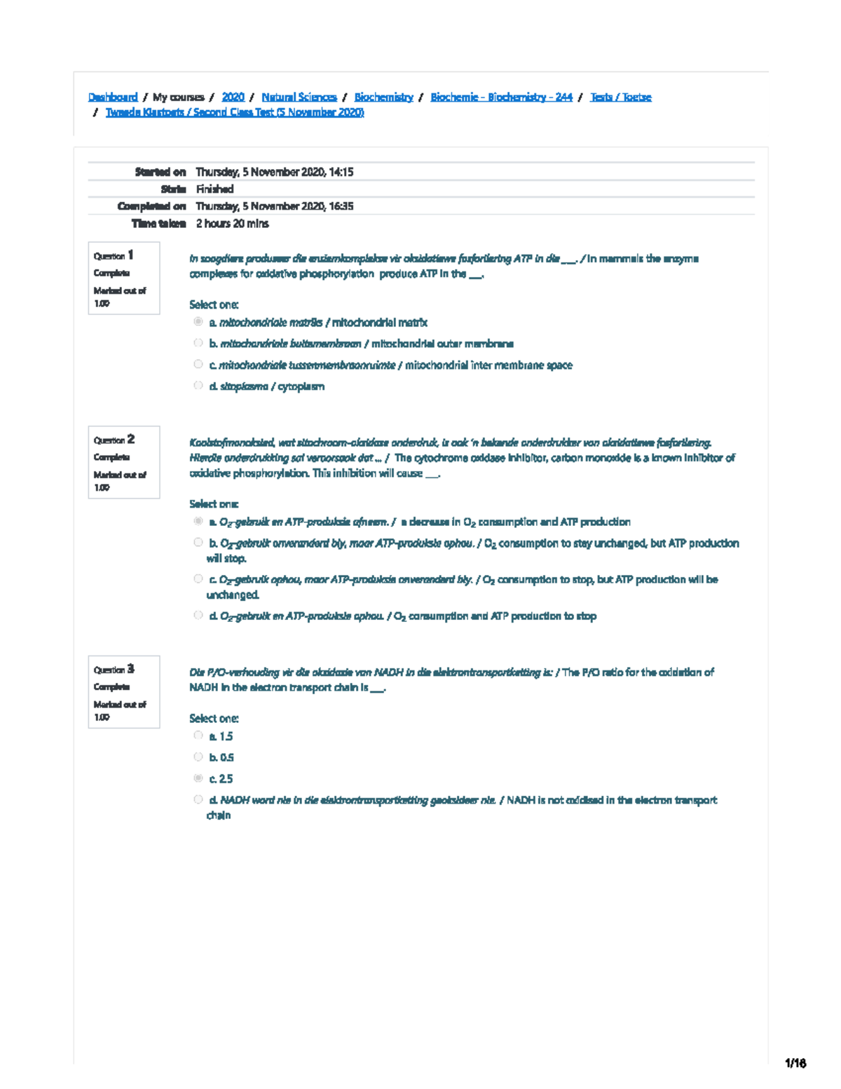 Biochem 102: Test 2 - Past Exam Paper Review - Studocu
