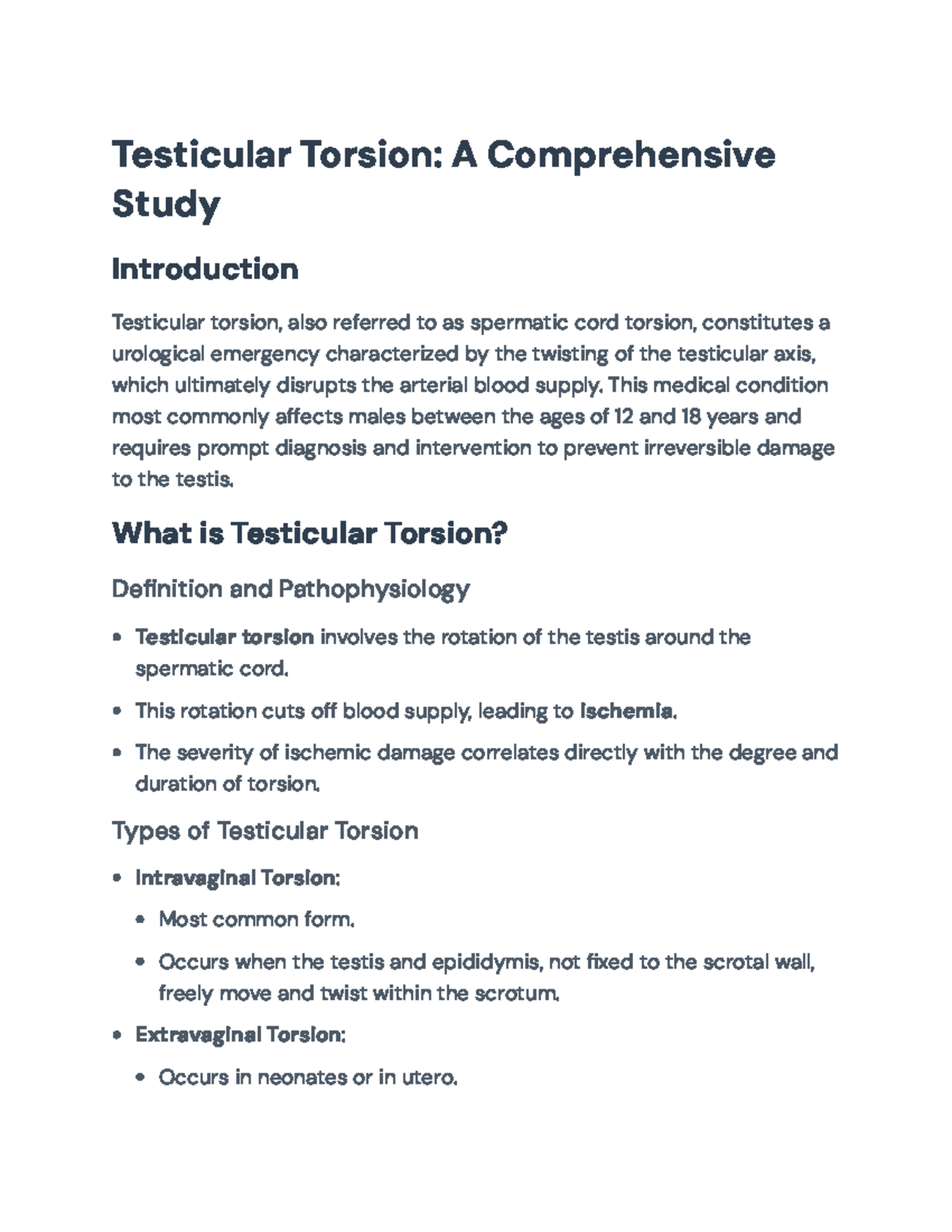 Testicular Torsion: Diagnosis, Management & Surgical Intervention Guide ...