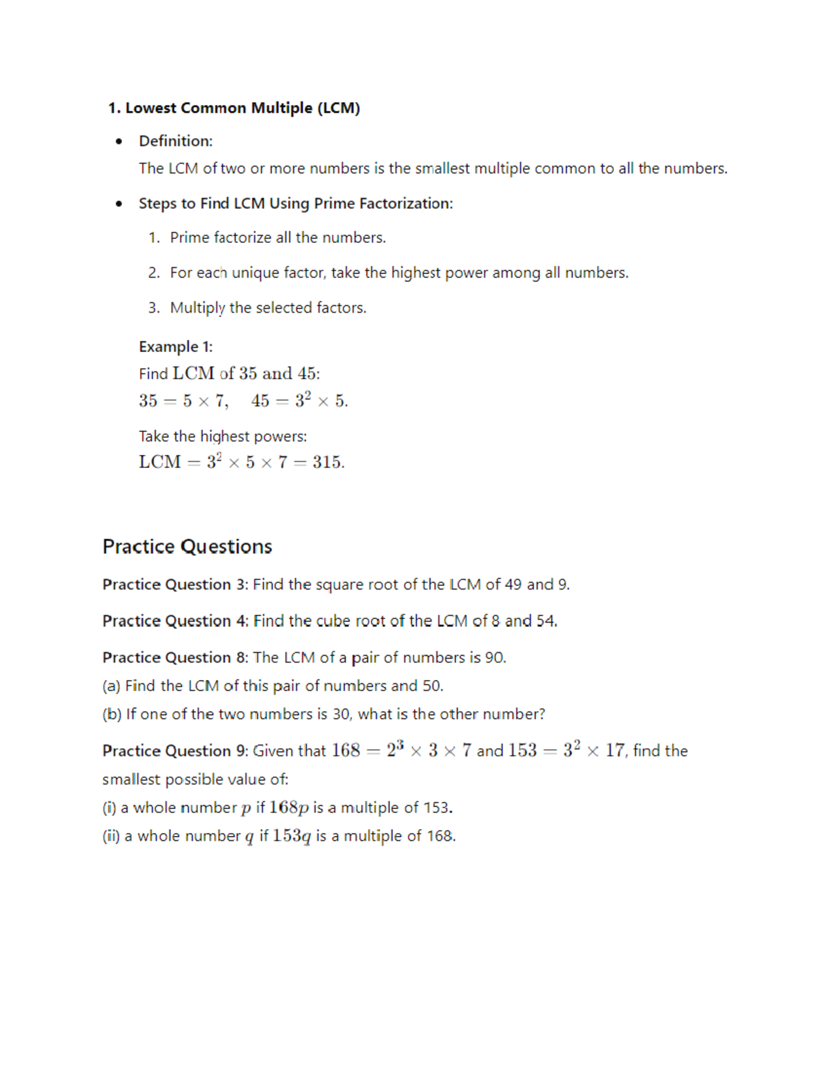 Factors and multiples lesson 2 - 1. Lowest Common Multiple (LCM ...