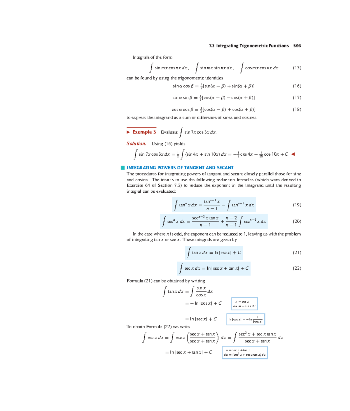 Calculus (C07) Integrating Trigonometric Functions & Powers of Tangent ...