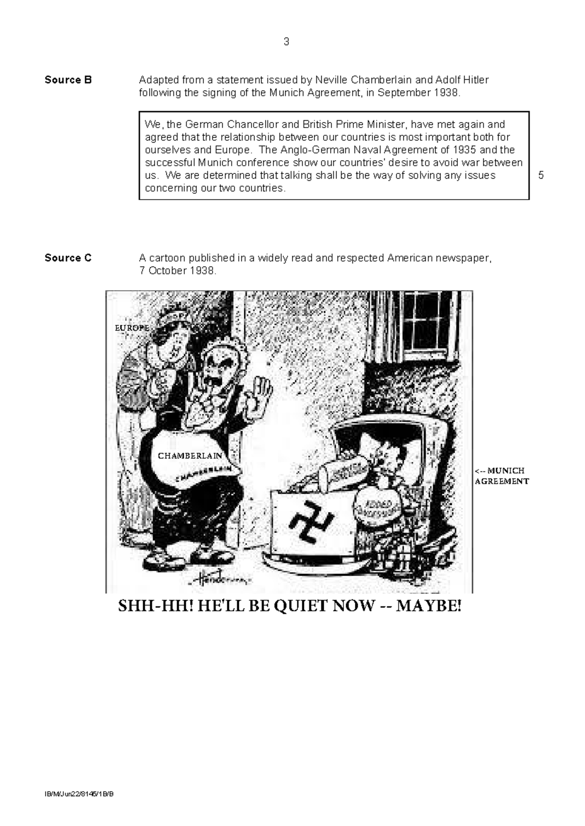GCSE History: Analysis of Sources B & C on the Munich Agreement - Studocu