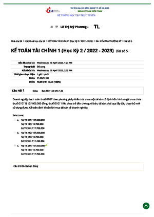 [Solved] Bi tp 2 Mt doanh nghip t bn c 100 cng nhn trong 1 ngy sn xut c ...