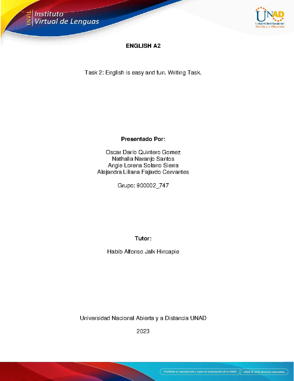 Task 2 English is easy and fun. Writing Task - ENGLISH A Task 2 ...