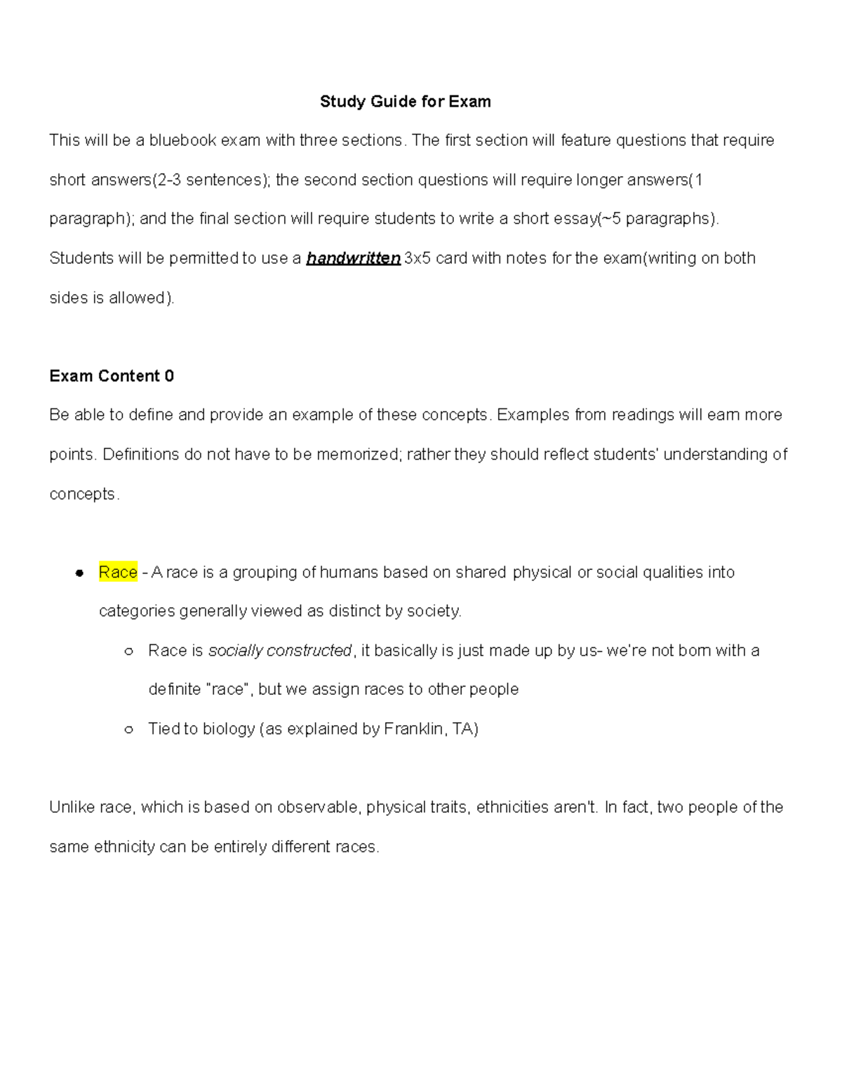 ETST001 Midterm 1 Study Guide: Exam Content & Key Concepts Review - Studocu