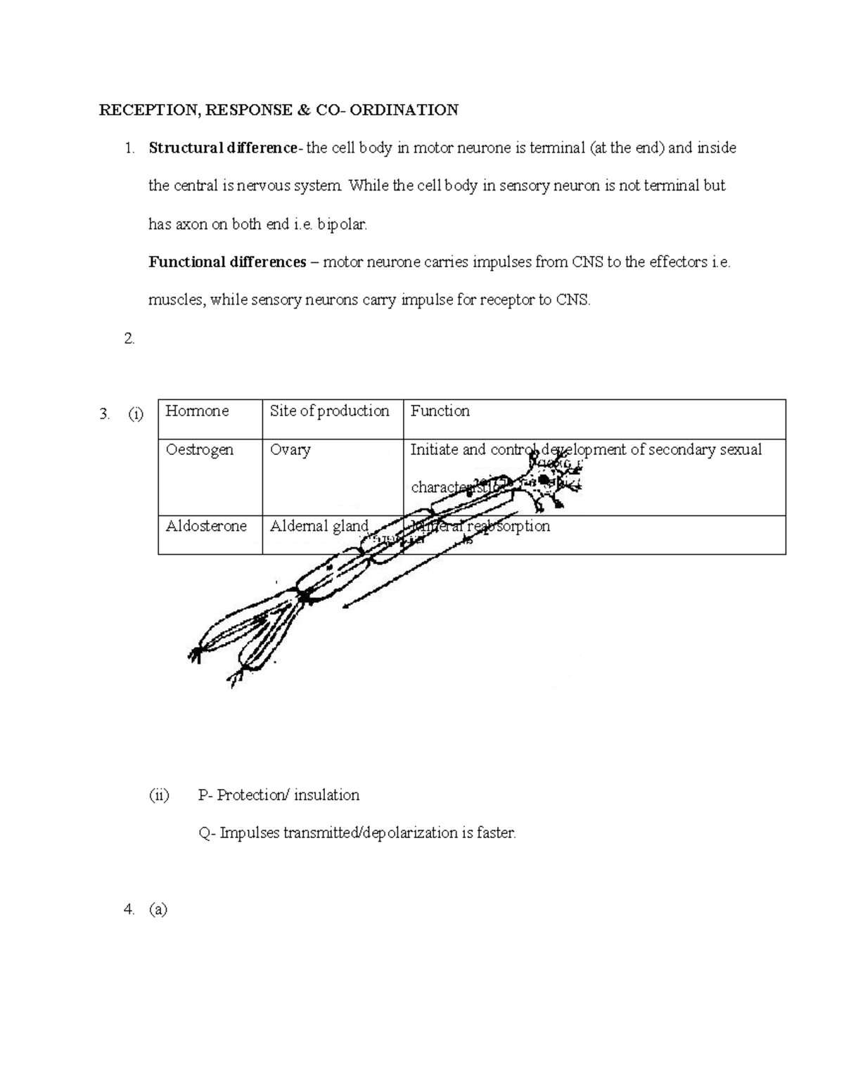 FORM 4: Reception, Response, and Coordination Notes - Studocu